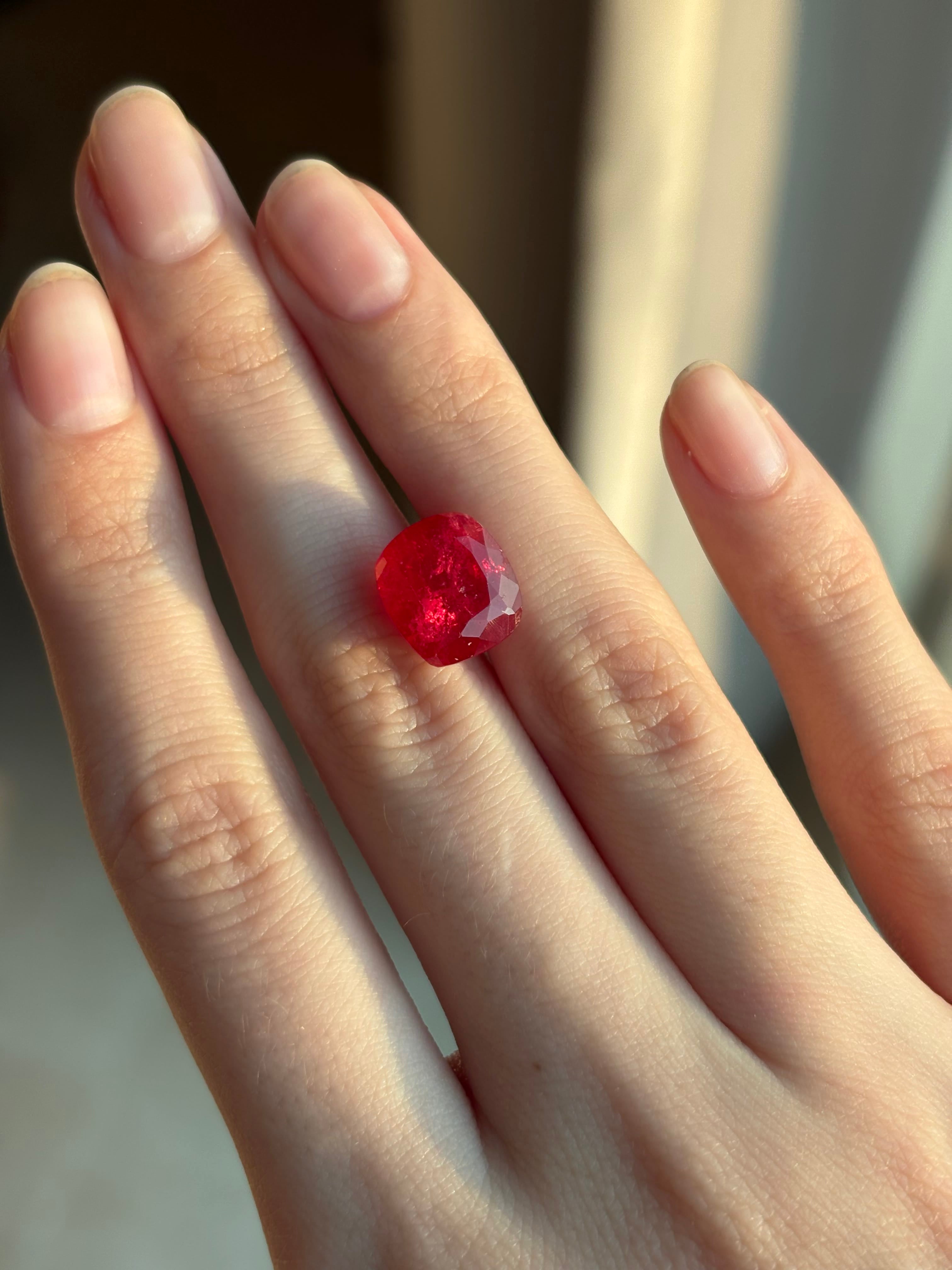 Luxury Promise 7.74ct Gem Quality Rhodonite Rare DXBCS3935
