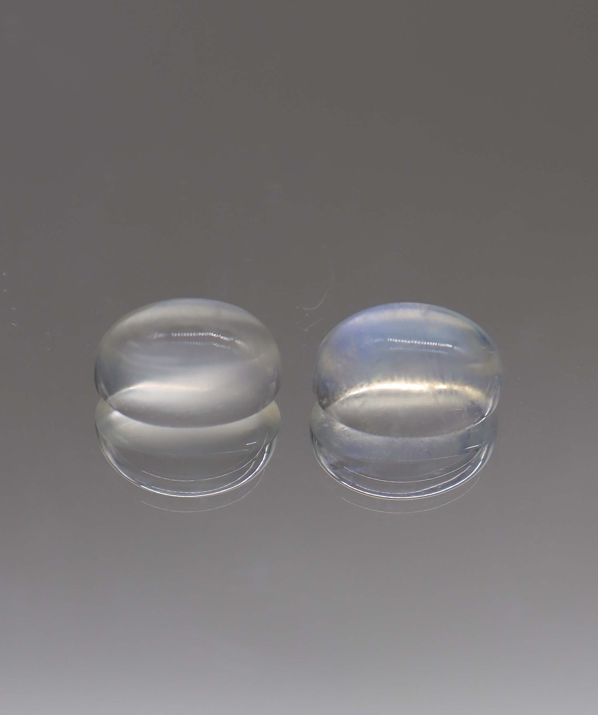 Luxury Promise 8.00ct Blue Moonstone Cabochon Oval pair DXBCS2340