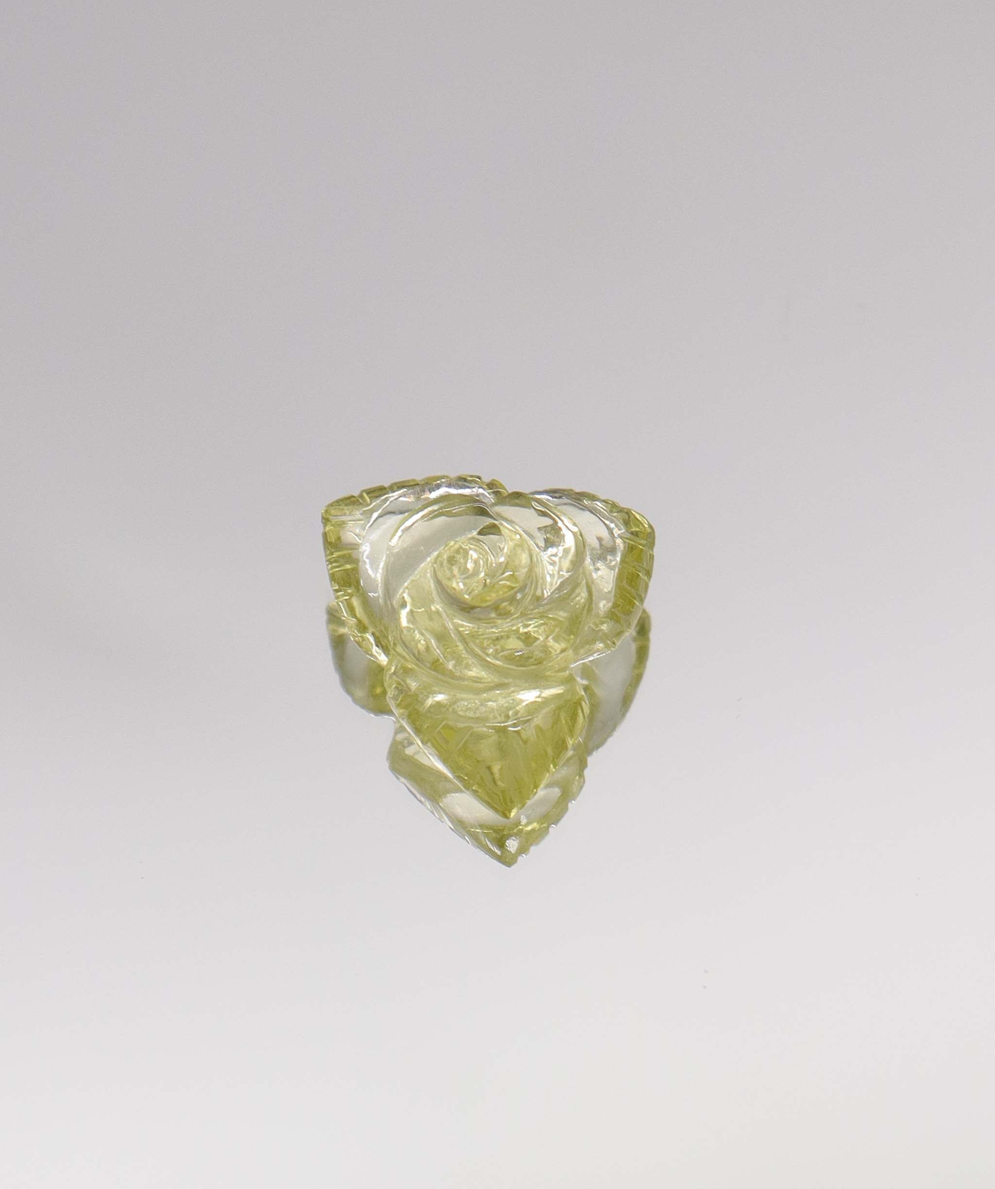 Luxury Promise 8.45ct "Rose" Lemon Quartz Fantasy Carved DXBCS2797
