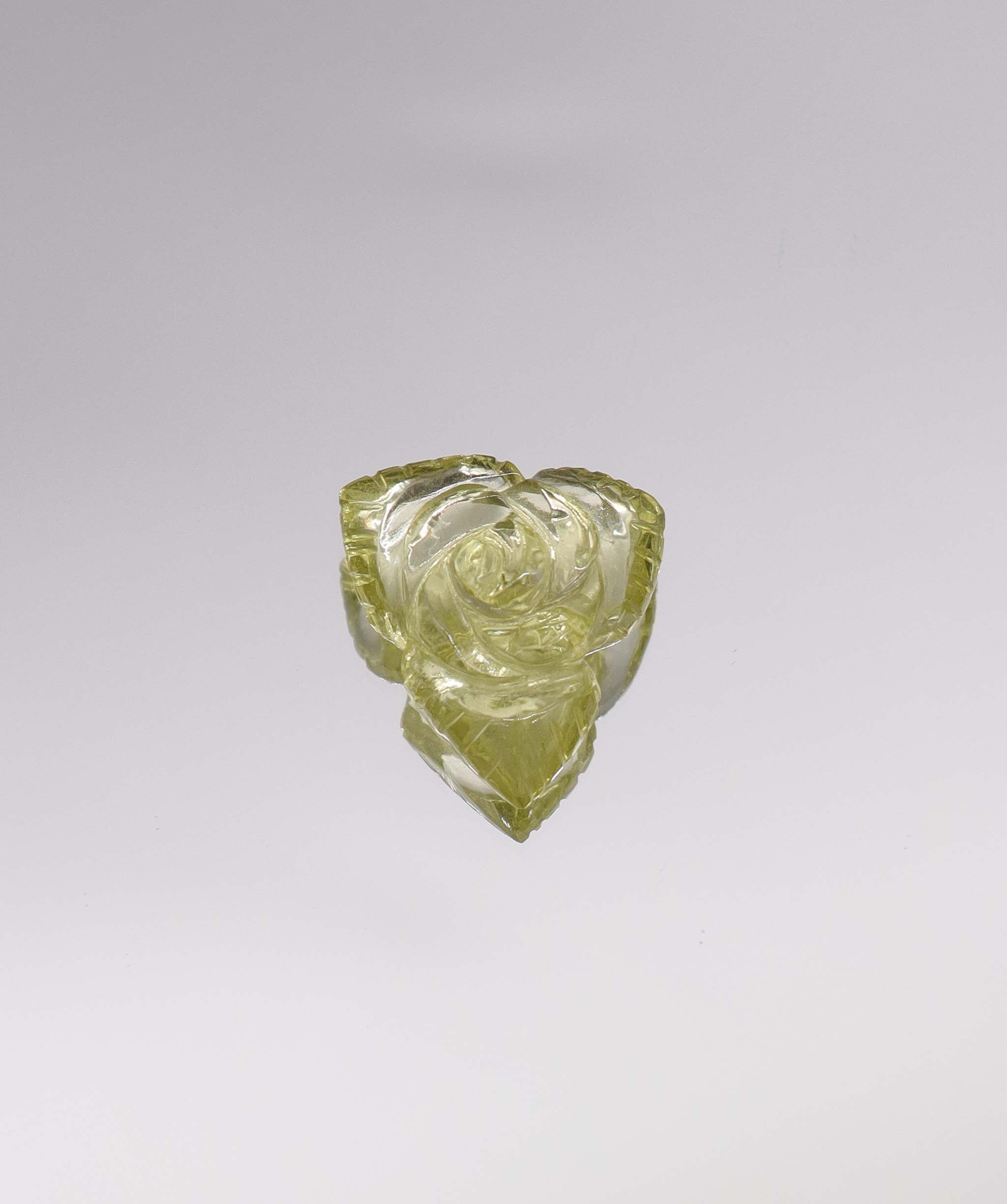 Luxury Promise 8.45ct "Rose" Lemon Quartz Fantasy Carved DXBCS2797