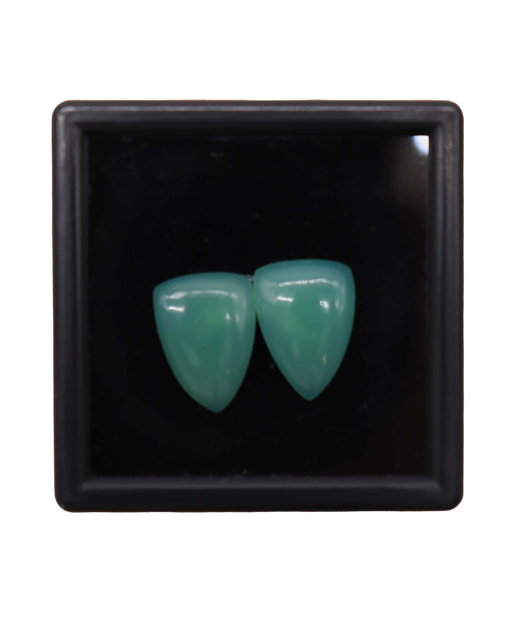 Luxury Promise 9.00CT Chrysoprase PAIR RDC0162