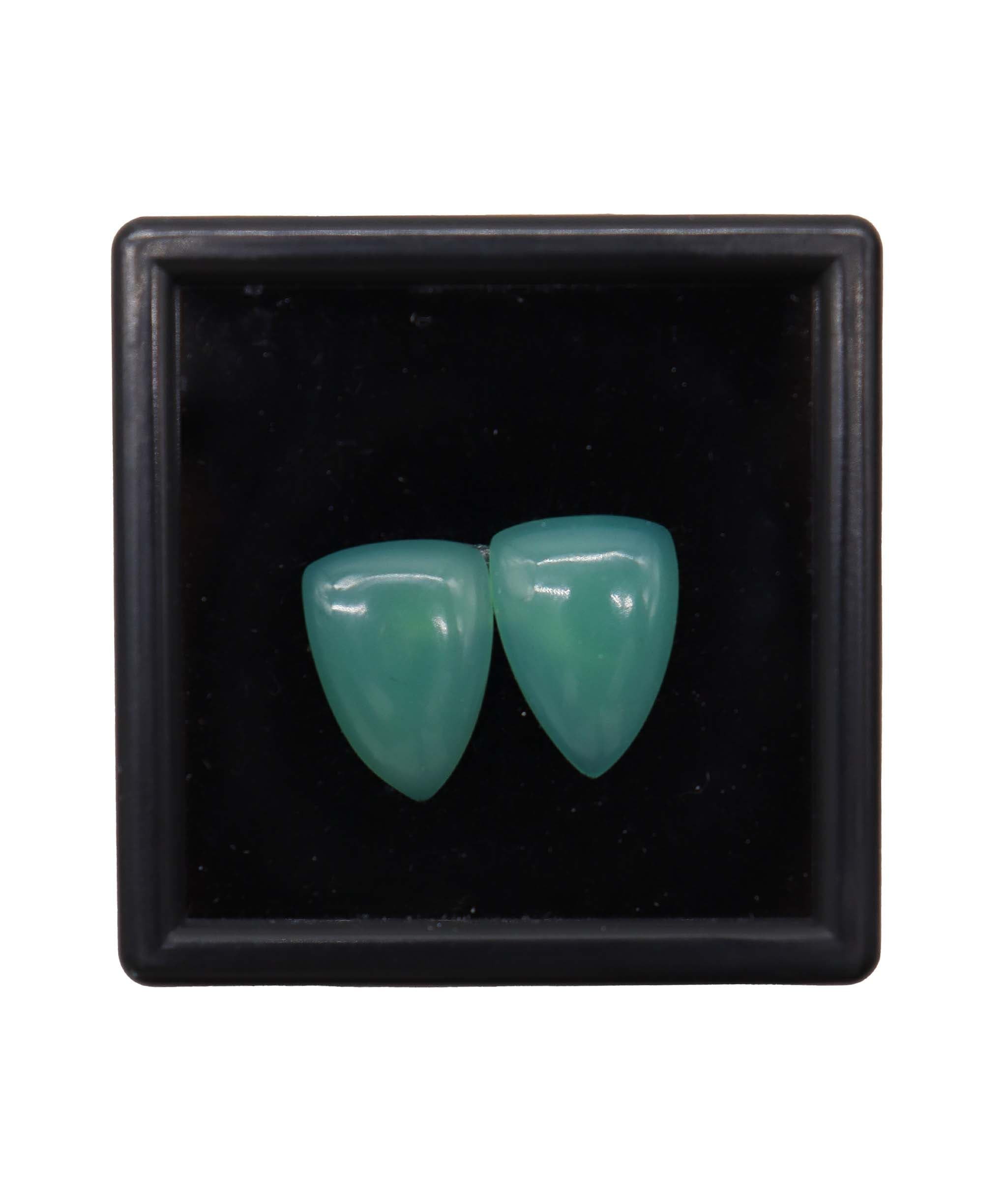 Luxury Promise 9.00CT Chrysoprase PAIR RDC0162