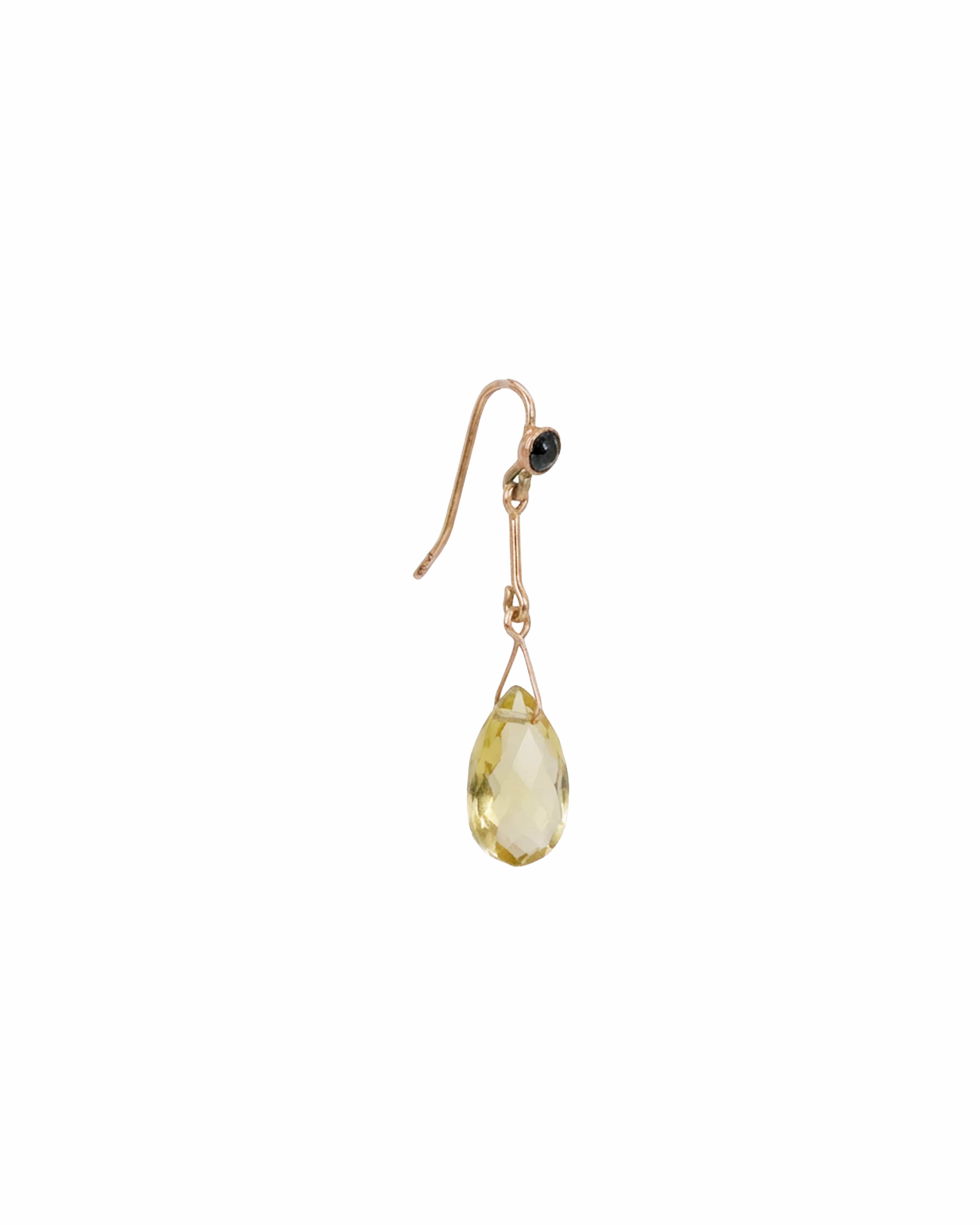 Luxury Promise 9 ct gold citrine drop earrings ALTC0513