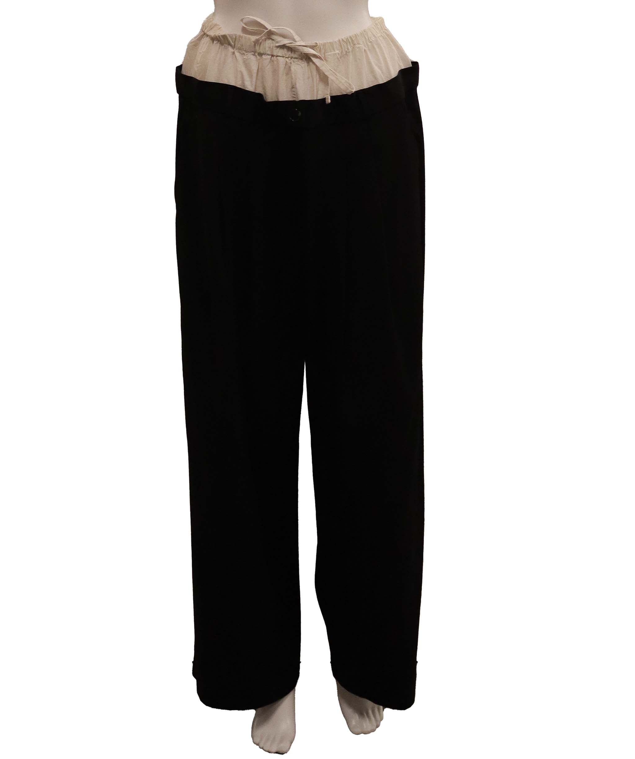 Luxury Promise AF Ultra Black Pleated wide-leg trouser Medium size  DXBCS0723
