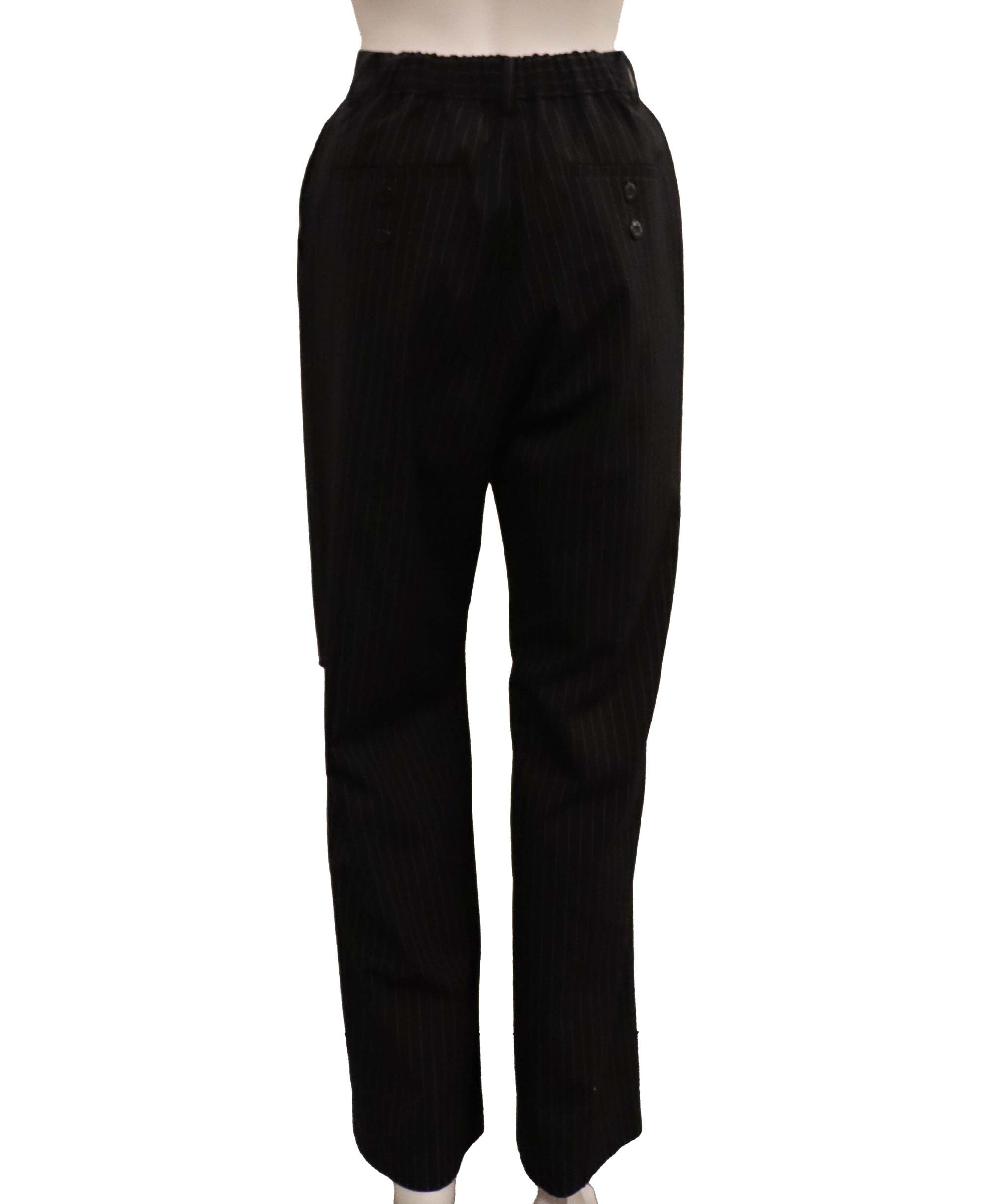 Luxury Promise Ameri Black Stripe trousers - Medium  DXBCS0720