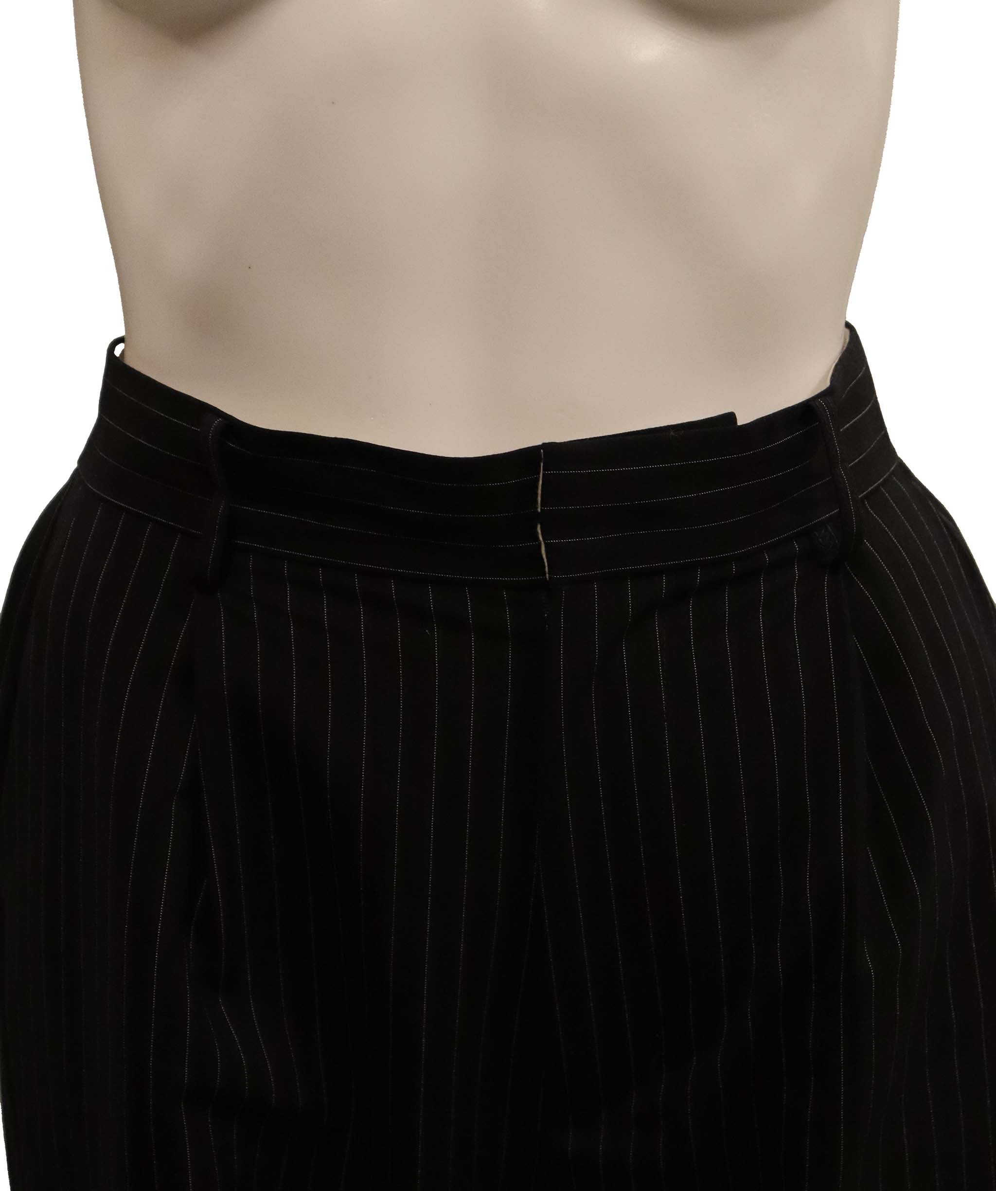 Luxury Promise Ameri Black Stripe trousers - Medium  DXBCS0720