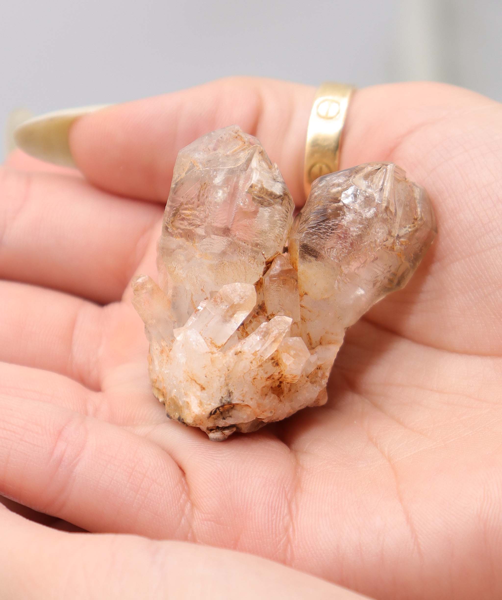 Luxury Promise Ancient Skeletal Quartz Crystal from Namibia RDC0183