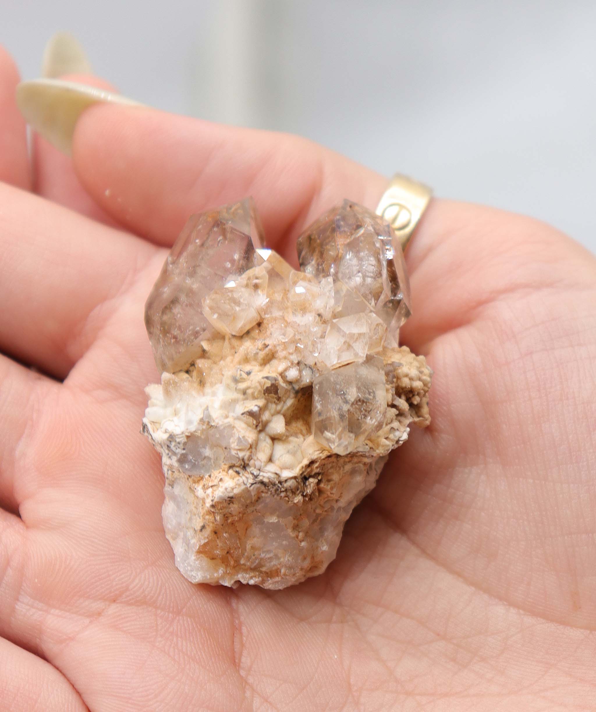 Luxury Promise Ancient Skeletal Quartz Crystal from Namibia RDC0183