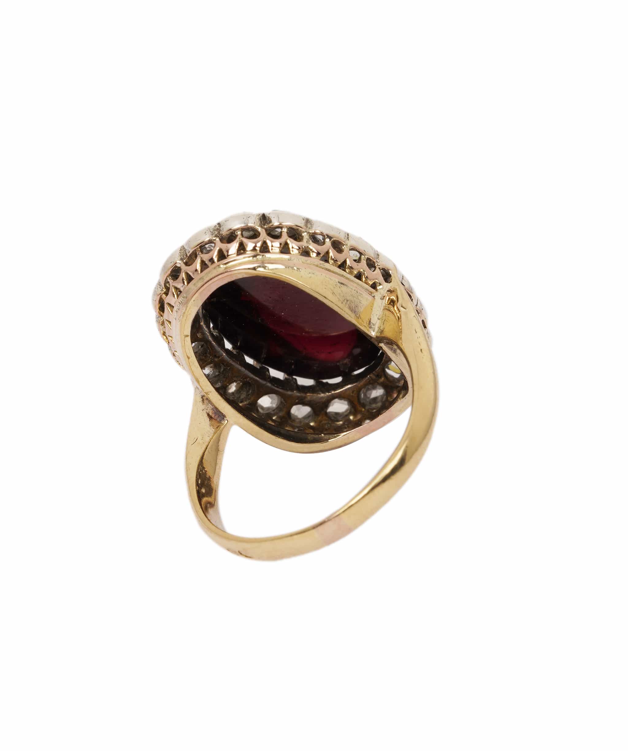 Luxury Promise Antique Garnet & Diamond Cluster Ring WA24536