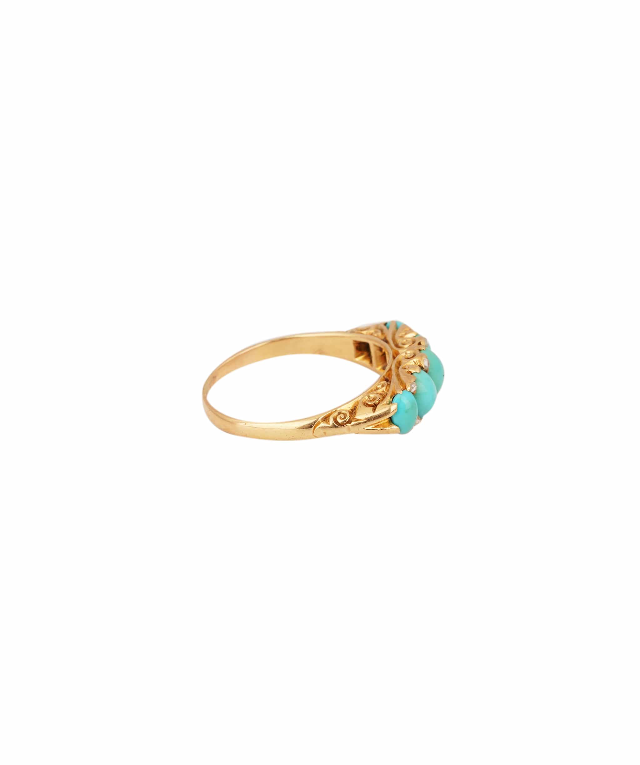 Luxury Promise Antique Turquoise 5-Stone Ring WAHLKA-7