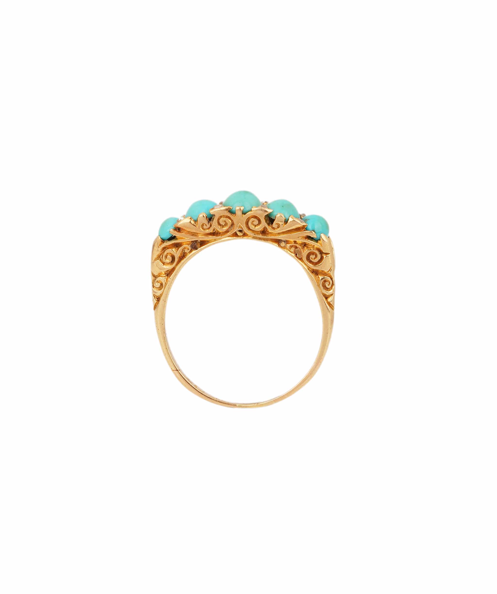 Luxury Promise Antique Turquoise 5-Stone Ring WAHLKA-7