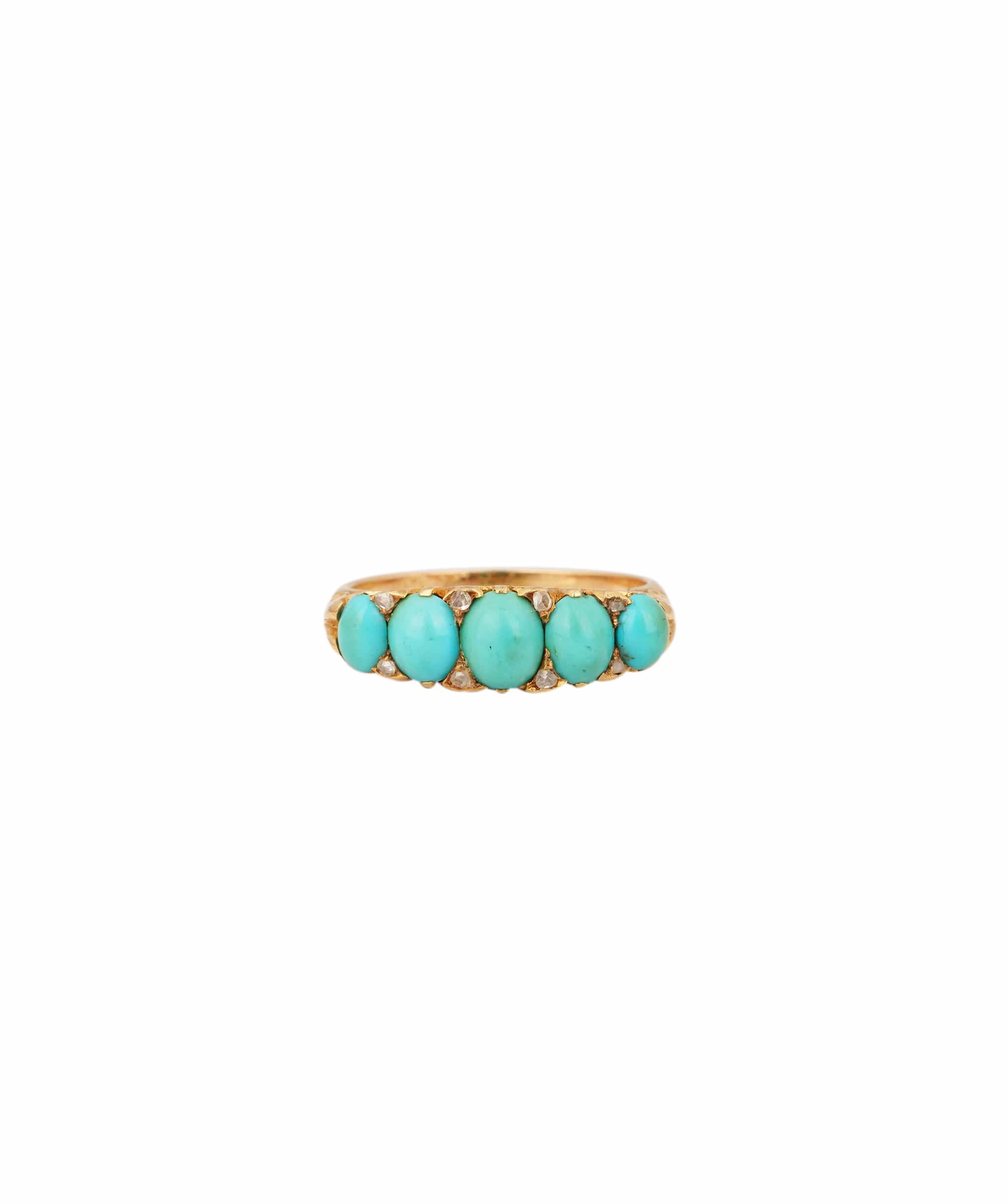 Luxury Promise Antique Turquoise 5-Stone Ring WAHLKA-7