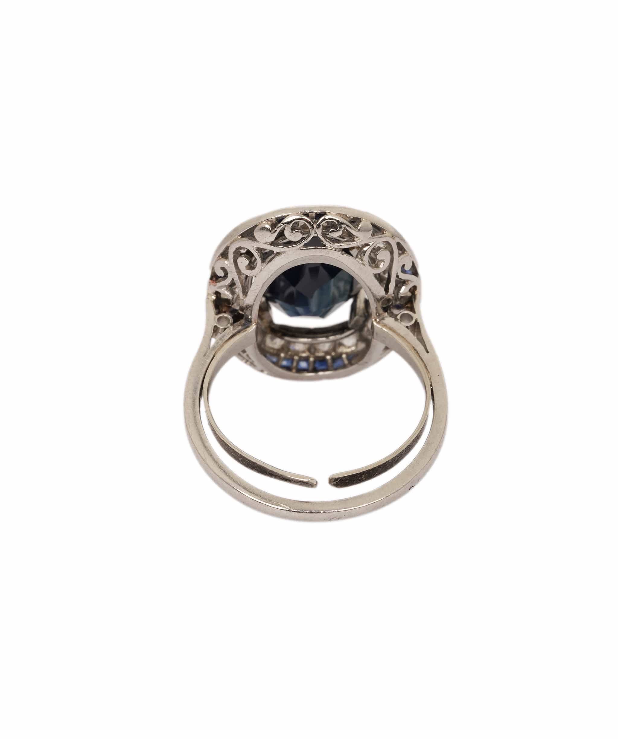 Luxury Promise Art Deco Sapphire and Diamond Ring WA24935