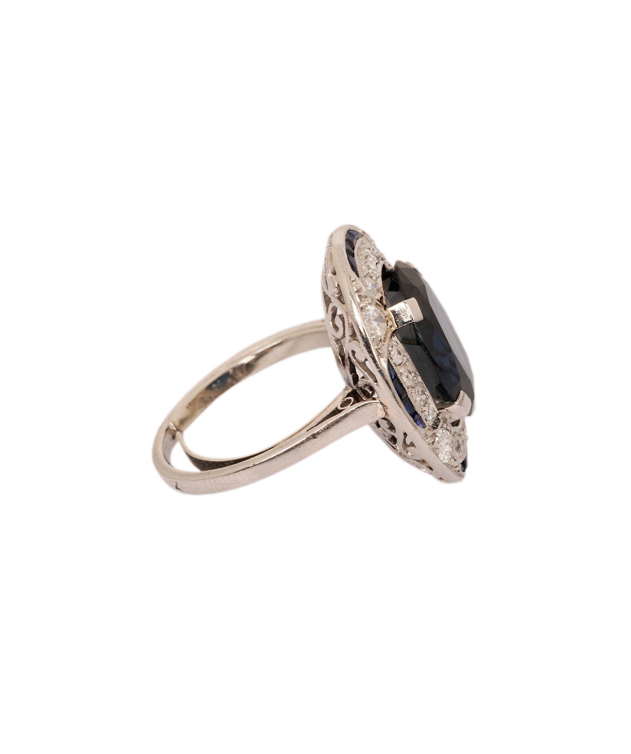 Luxury Promise Art Deco Sapphire and Diamond Ring WA24935