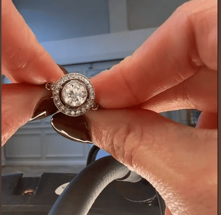 LUXURY PROMISE Art deco target ring  AKC0721