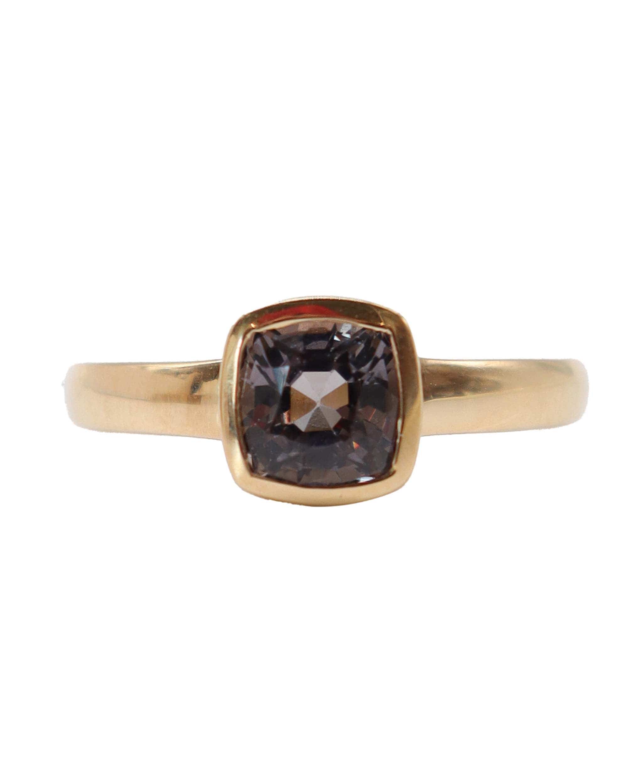 Luxury Promise bezel ring yg 1.65cts spinel us7 DXBD0296