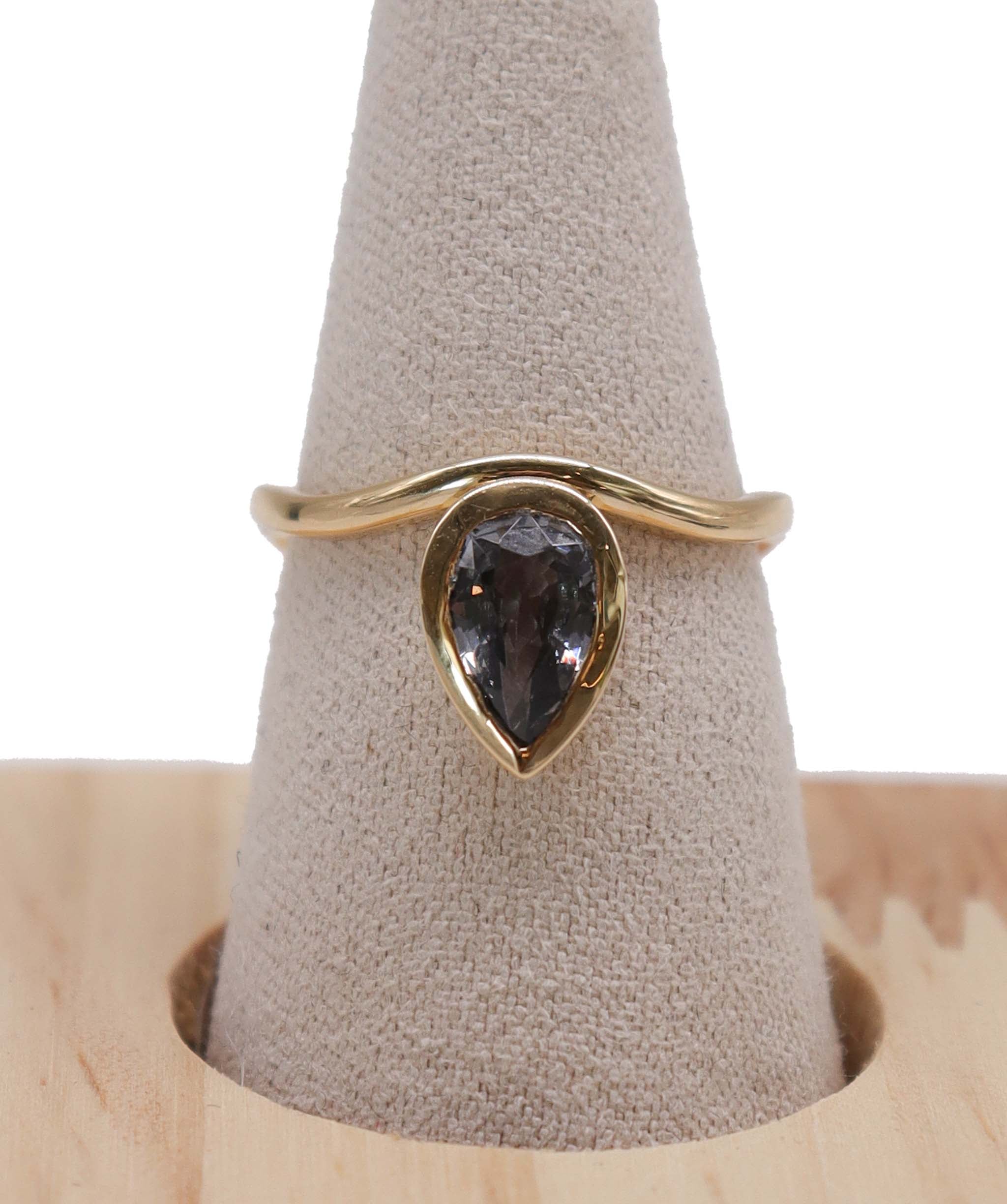 Luxury Promise bezel yg ring 1.32cts spinel us7 DXBD0273