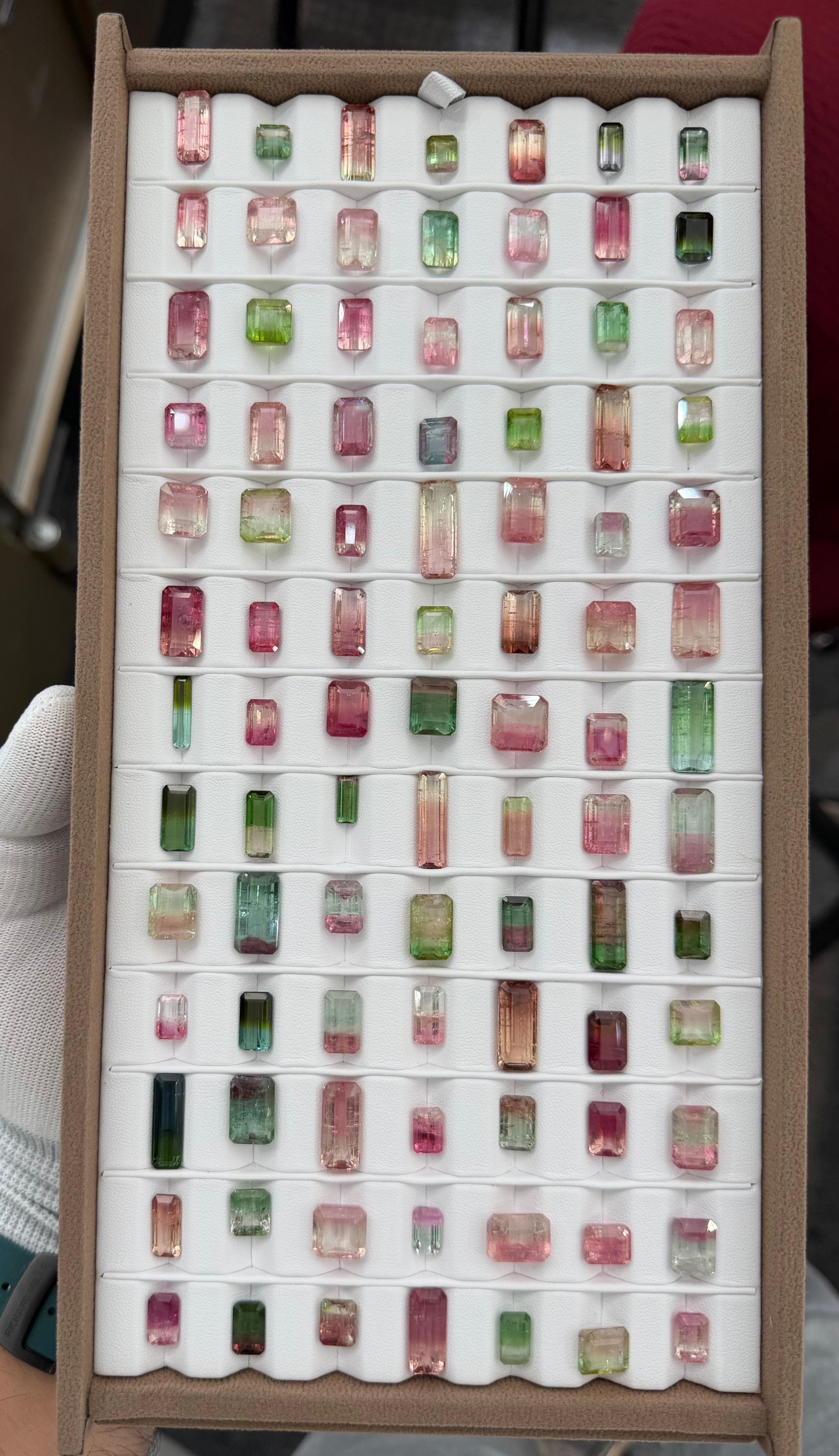 Luxury Promise Bio-color tourmaline from Afghanistan (price per 1 stone) DXBCS4049