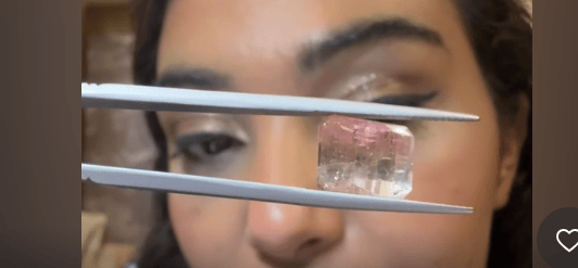 Luxury Promise Bio-color tourmaline from Afghanistan (price per 1 stone) DXBCS4102