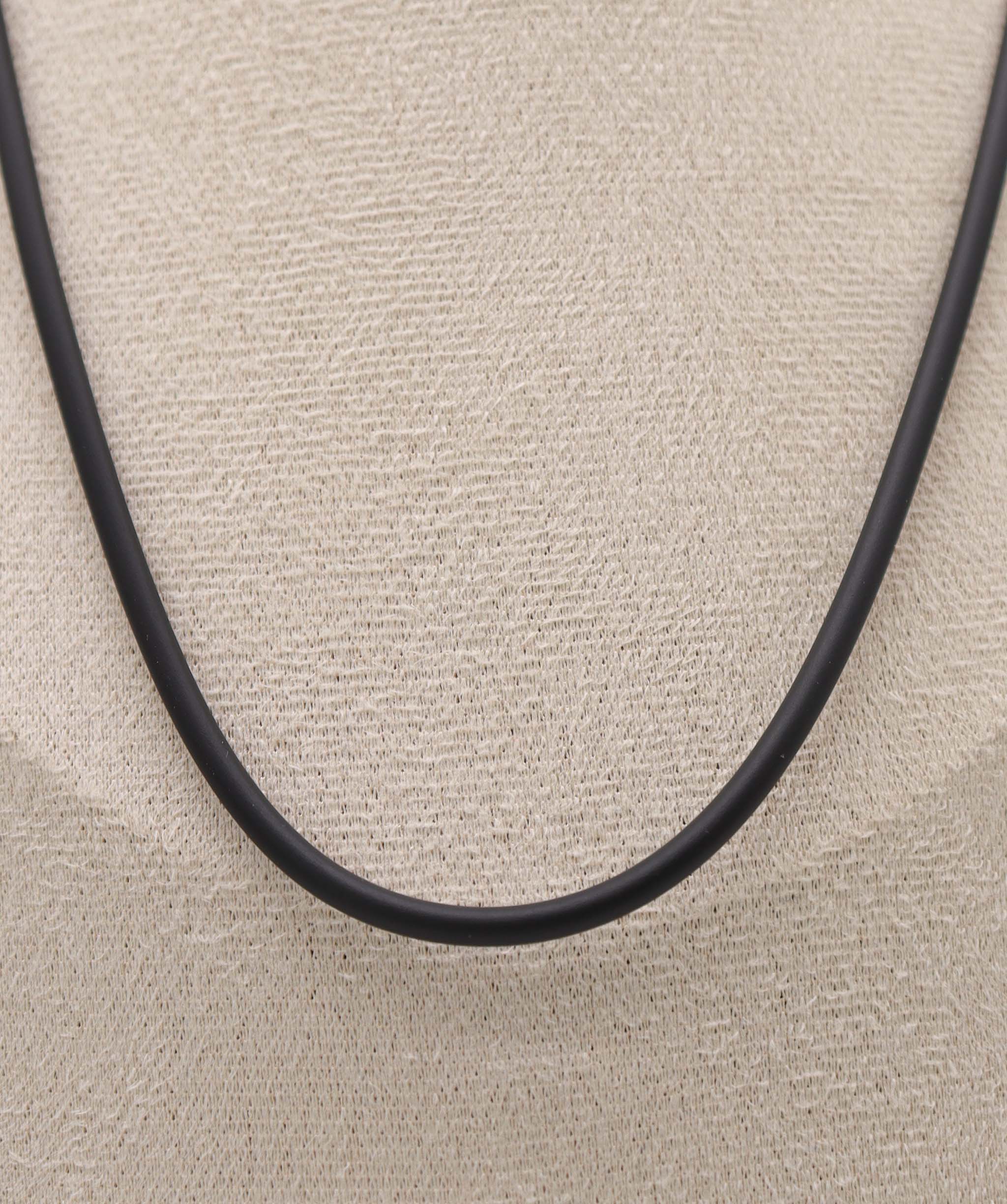 Luxury Promise Black rubber leather cord  DXBD0183