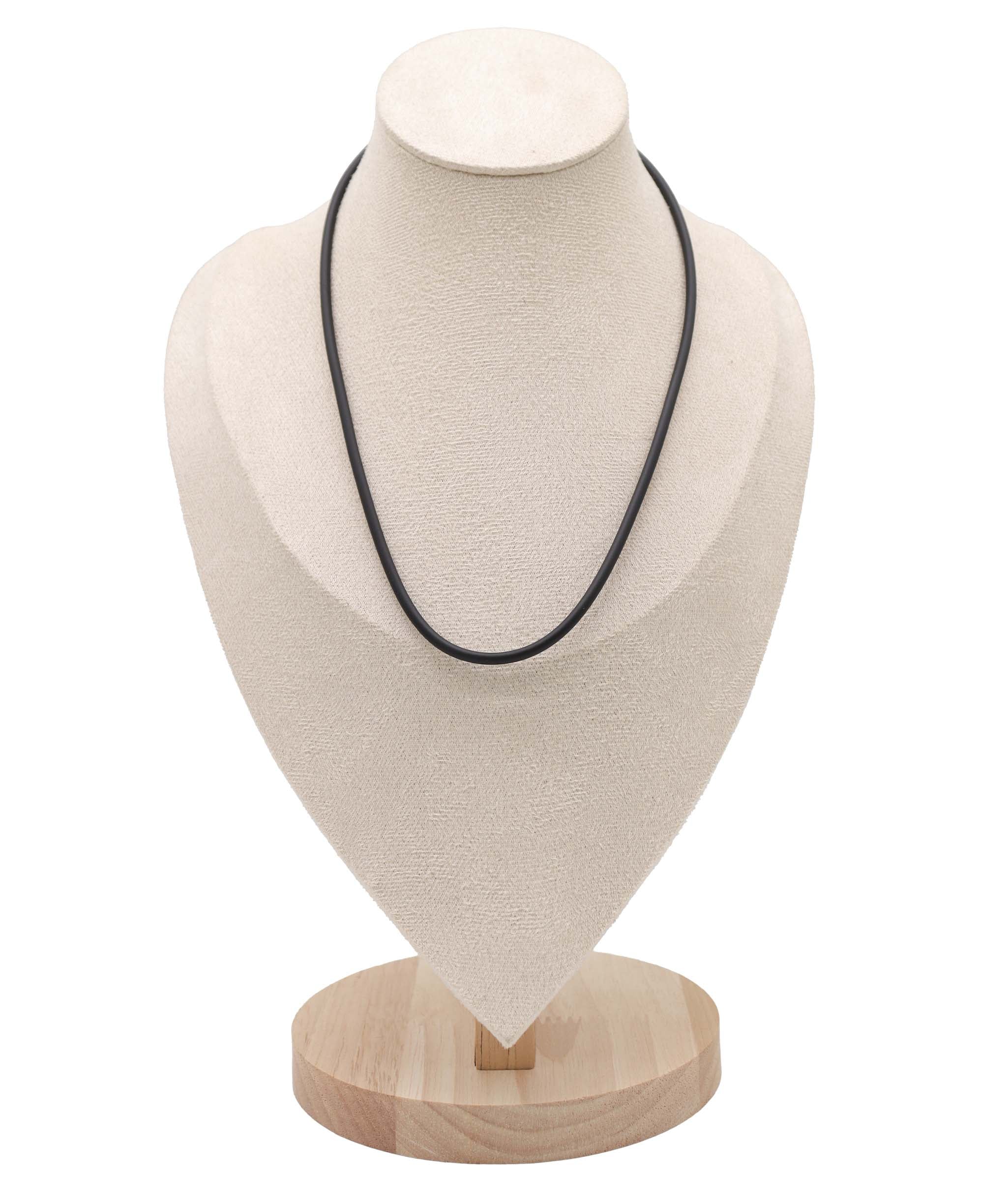 Luxury Promise Black rubber leather cord  DXBD0183