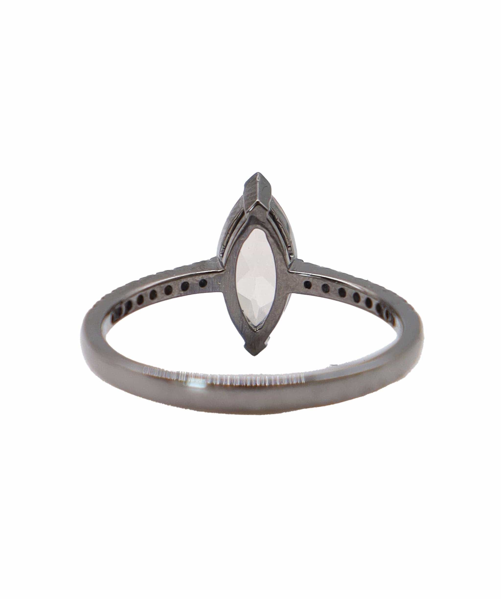Luxury Promise blck rhodium wg ring 1.08cts  marquise us 8 DXBS4443