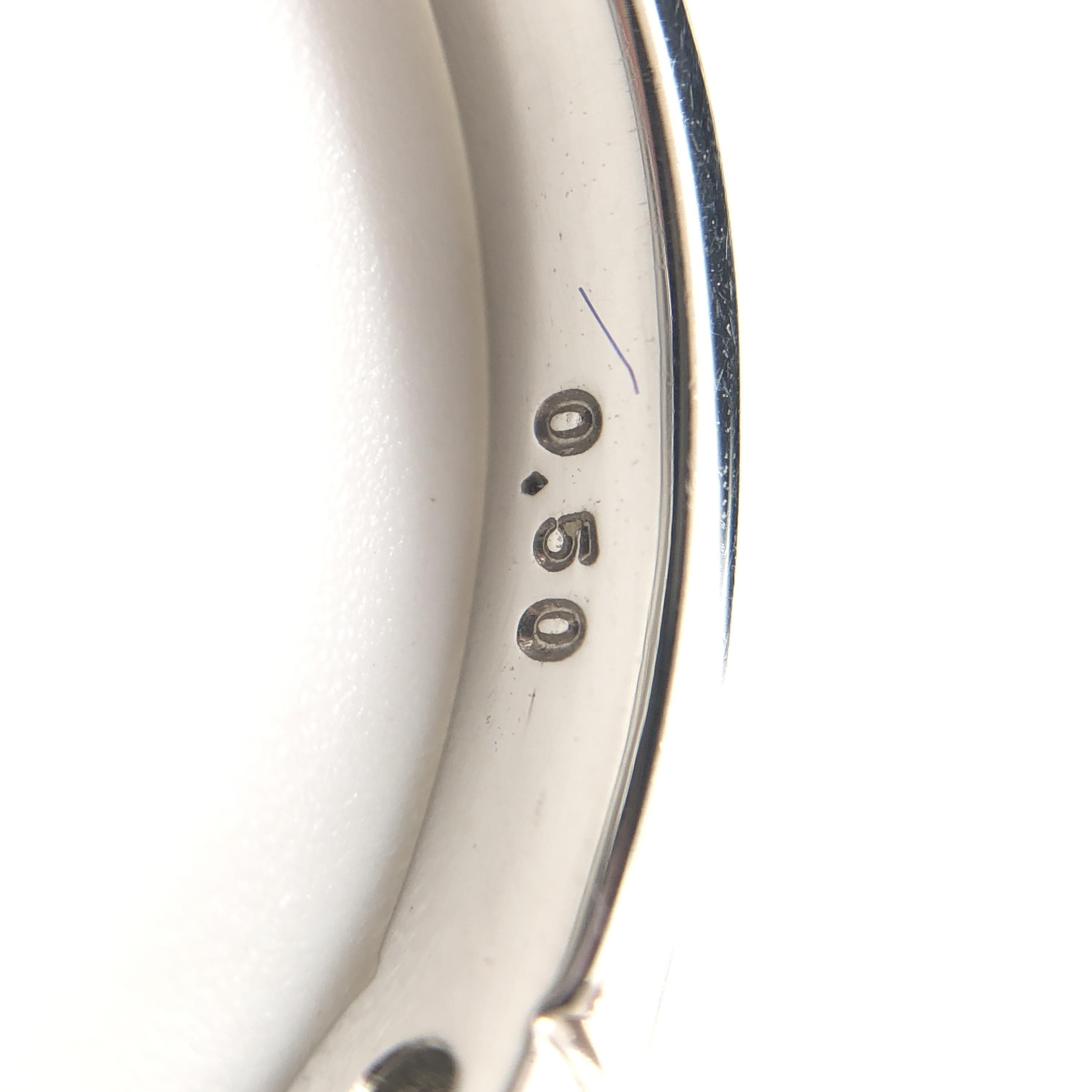 Luxury Promise Blue Diamond & Diamond Ring, D(0.50ct), PT900, 4.9g, US Size 6 ALC3350