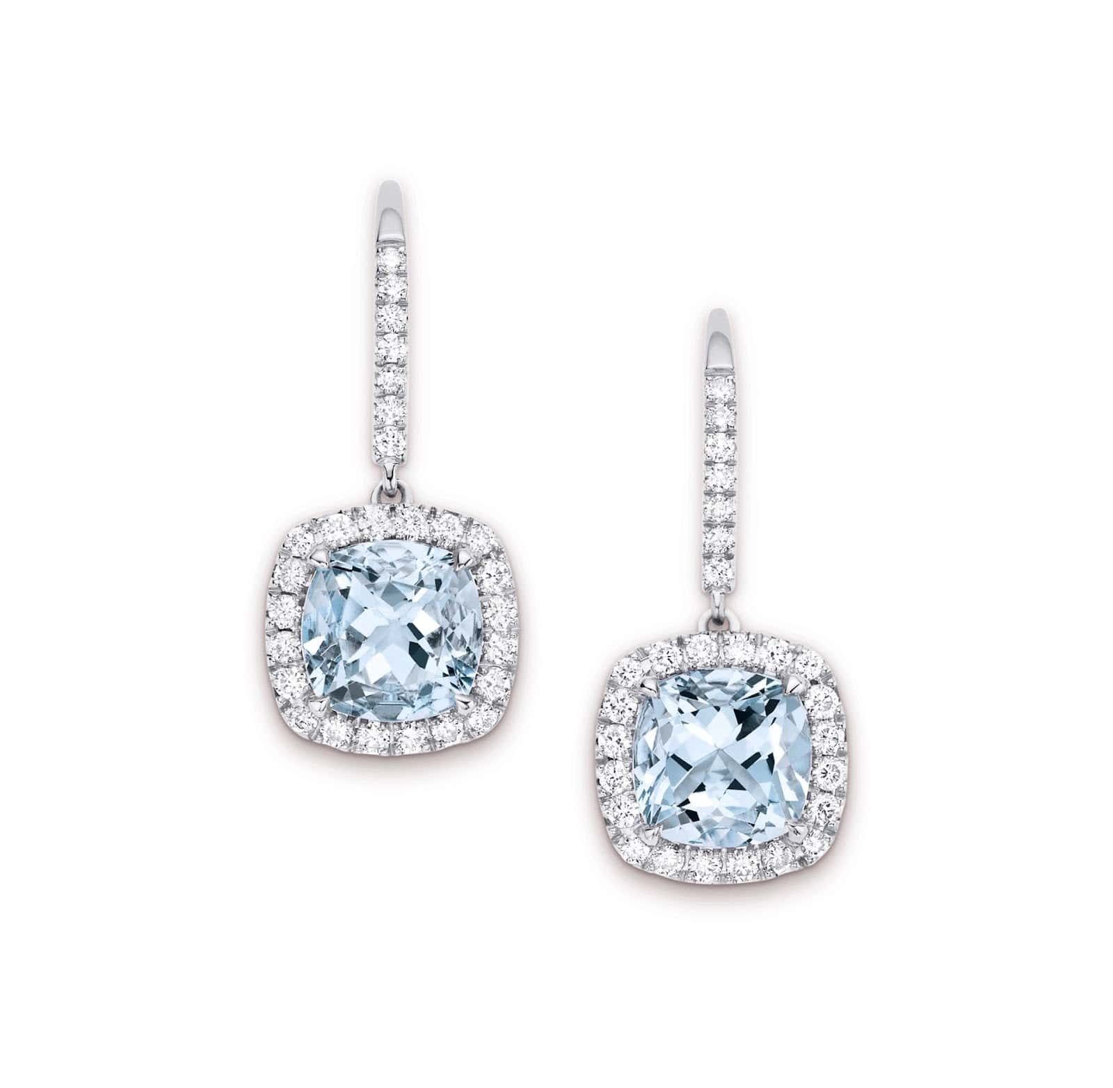 Luxury Promise Blush ear pin White Gold + Aquamarine OS 18K white gold + 2 aquamarine + diamonds ALTC0452
