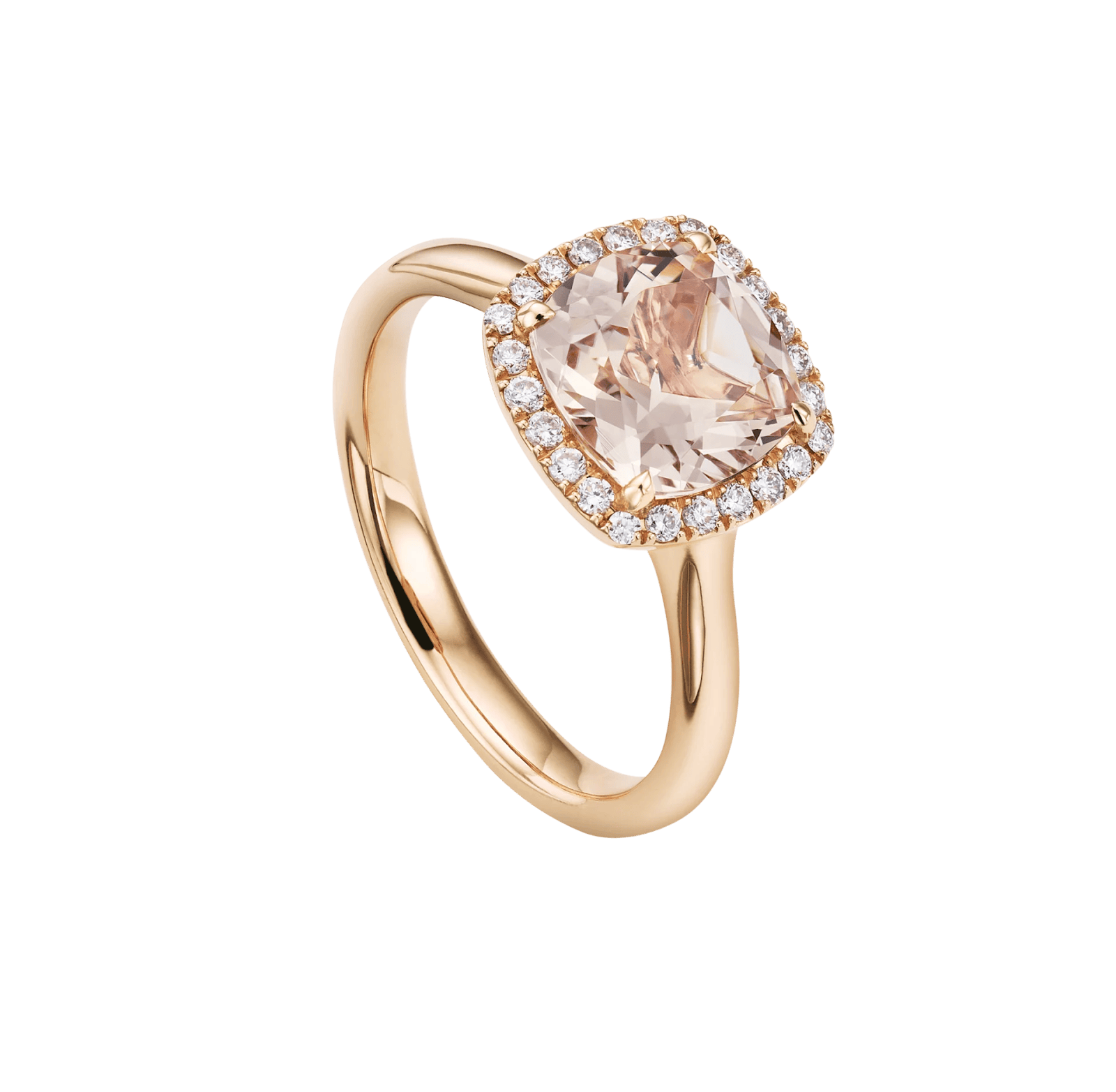 Luxury Promise Blush ring Rose Gold + Morganite 53 18K Rose gold (4N) + morganite + diamonds ALTC0439