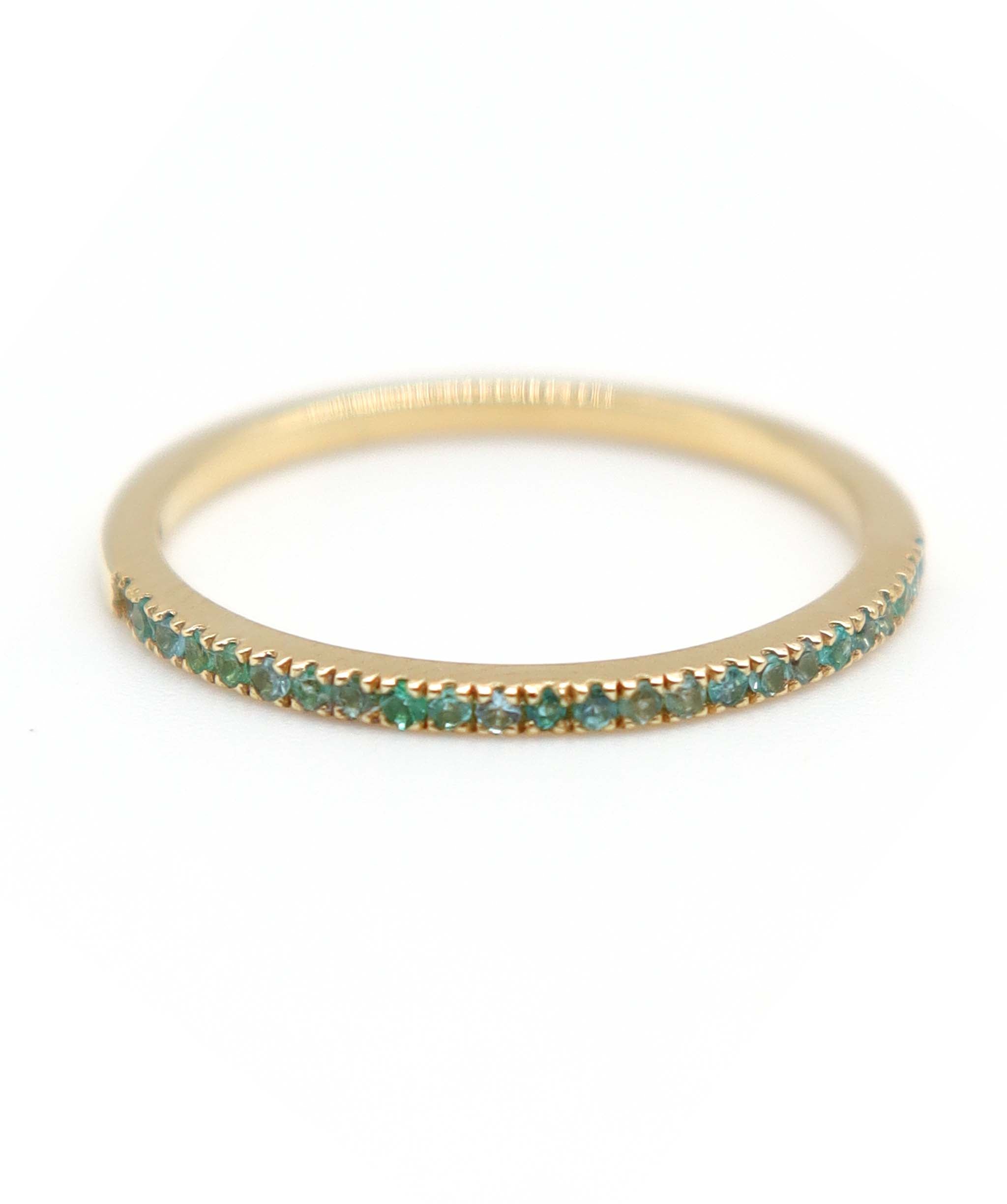 Luxury Promise Brazalian Paraiba electric halo band YG Ring Size US 6 DXBS5673