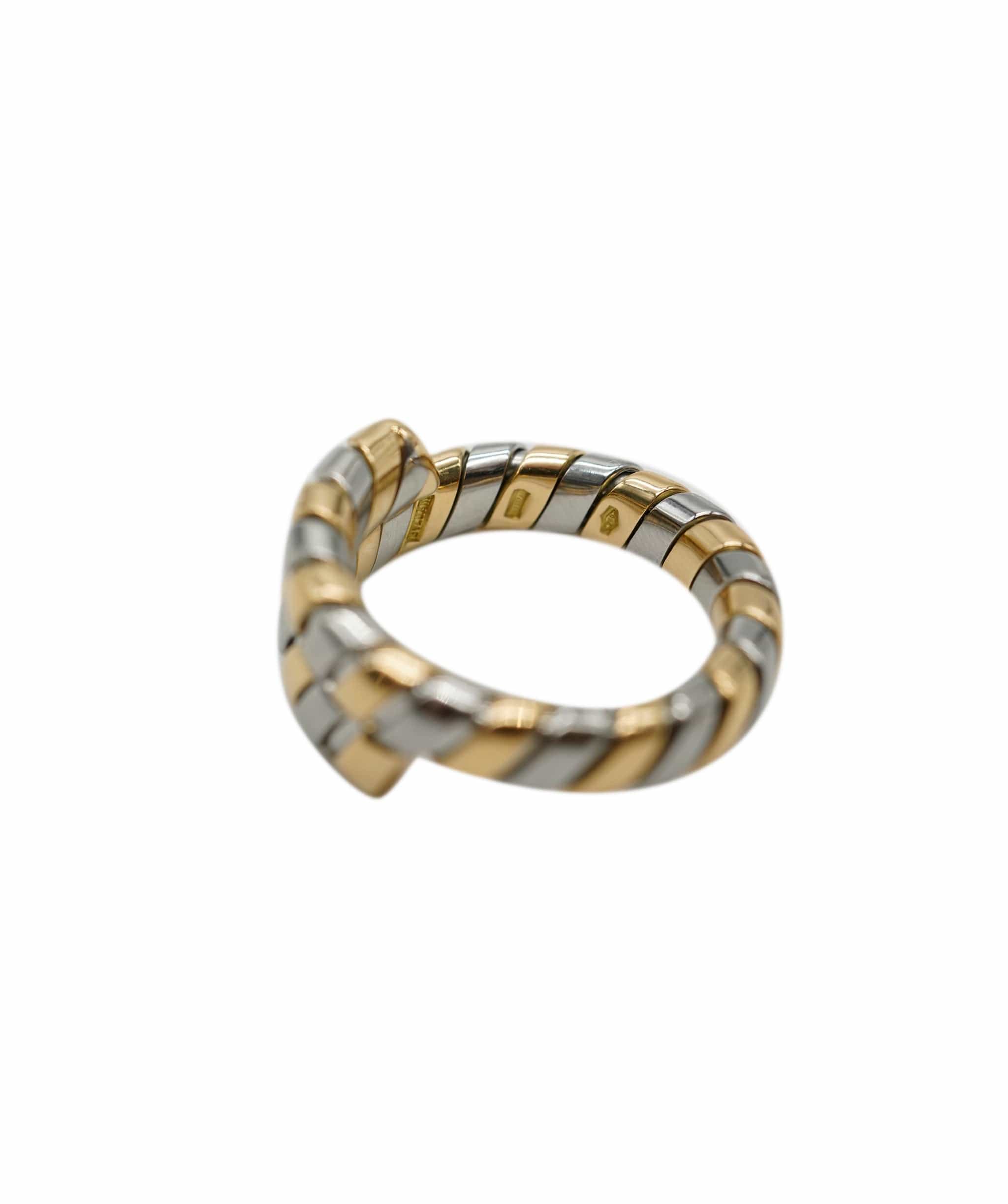 Luxury Promise Bulgari Tubogas Bi-coloured Coil Ring AVC1921