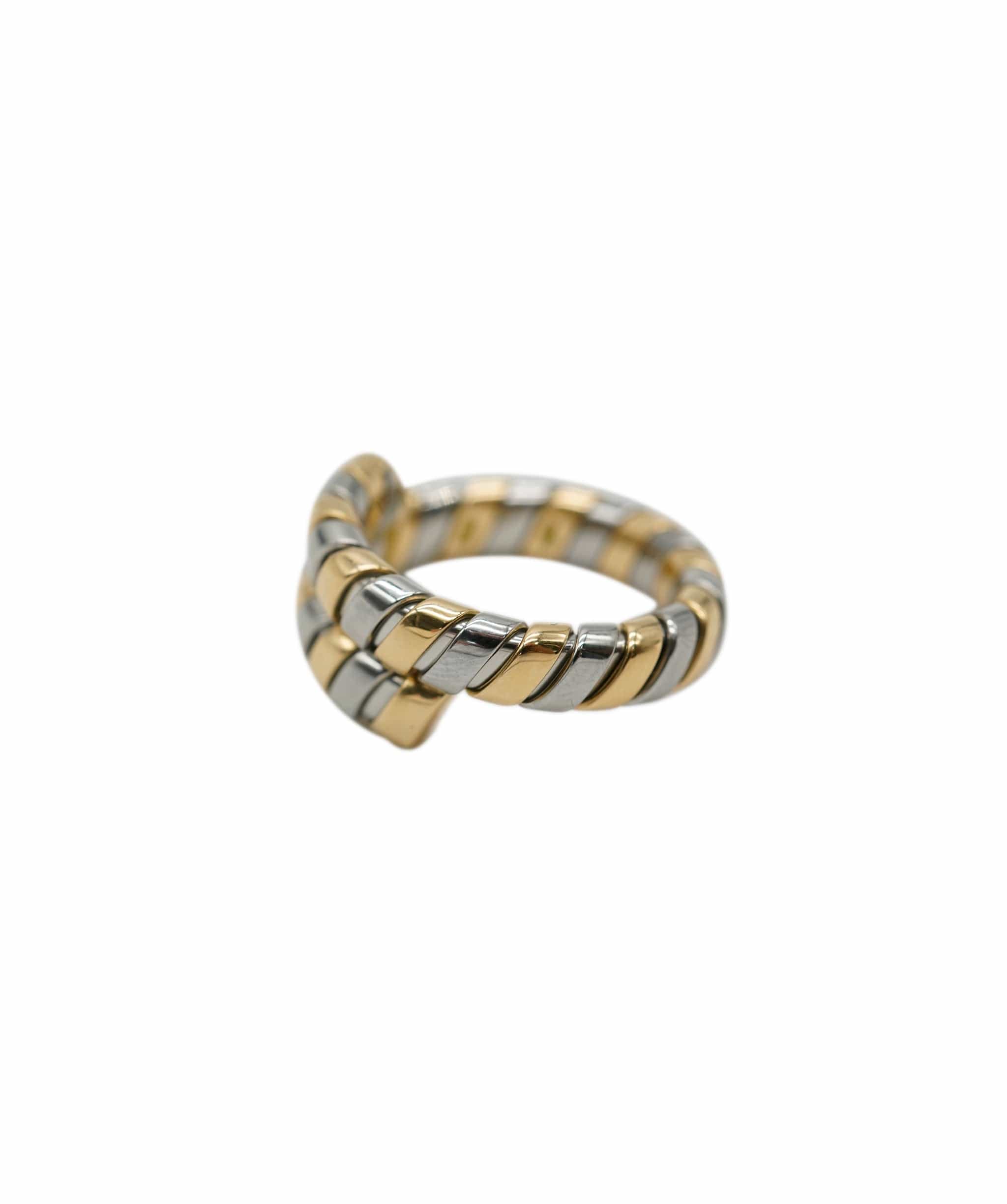 Luxury Promise Bulgari Tubogas Bi-coloured Coil Ring AVC1921