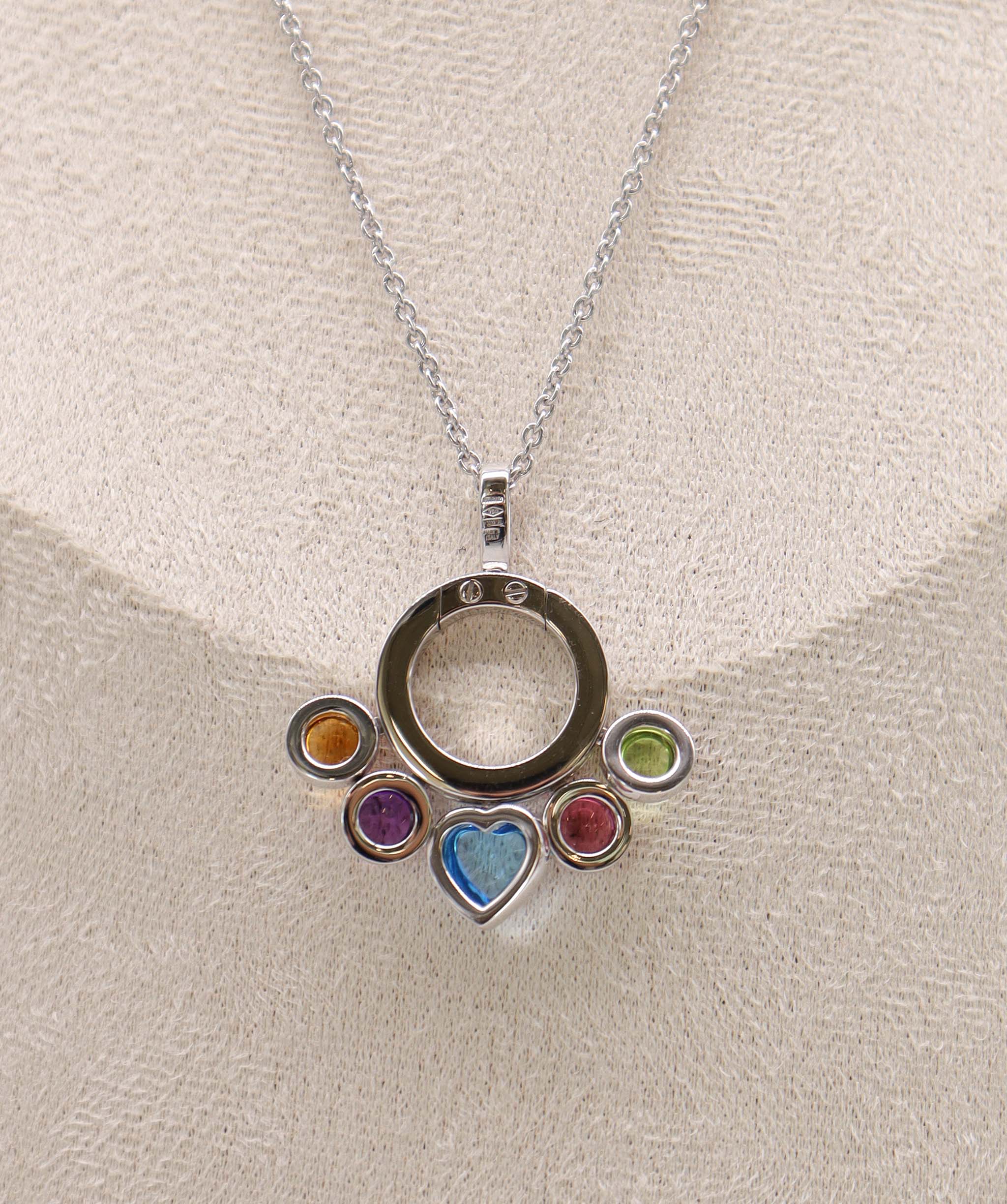 Luxury Promise Bvlgari multistone pendant on chain DXBS4579