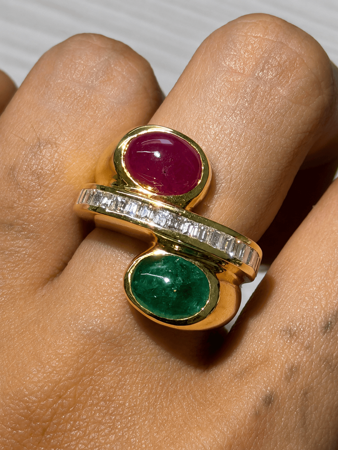 Luxury Promise Bypass Diamond Gold ring in K14 63 JJC0895