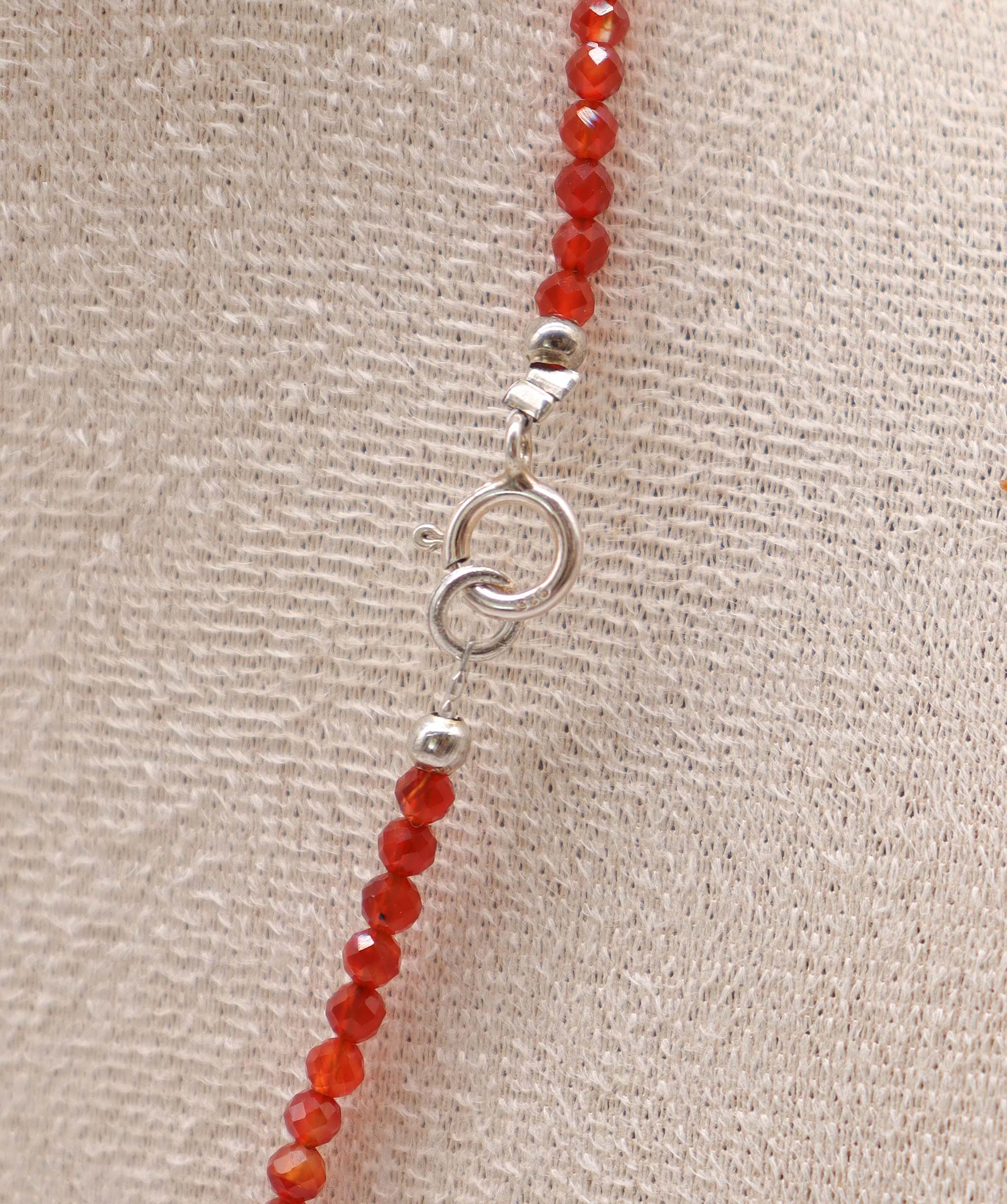 Luxury Promise Carnelian necklace faceted RDC0682