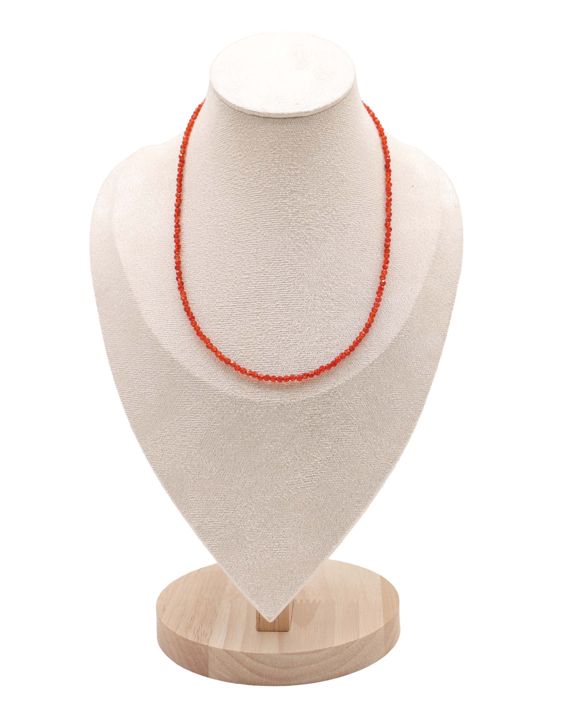 Luxury Promise Carnelian necklace faceted RDC0682