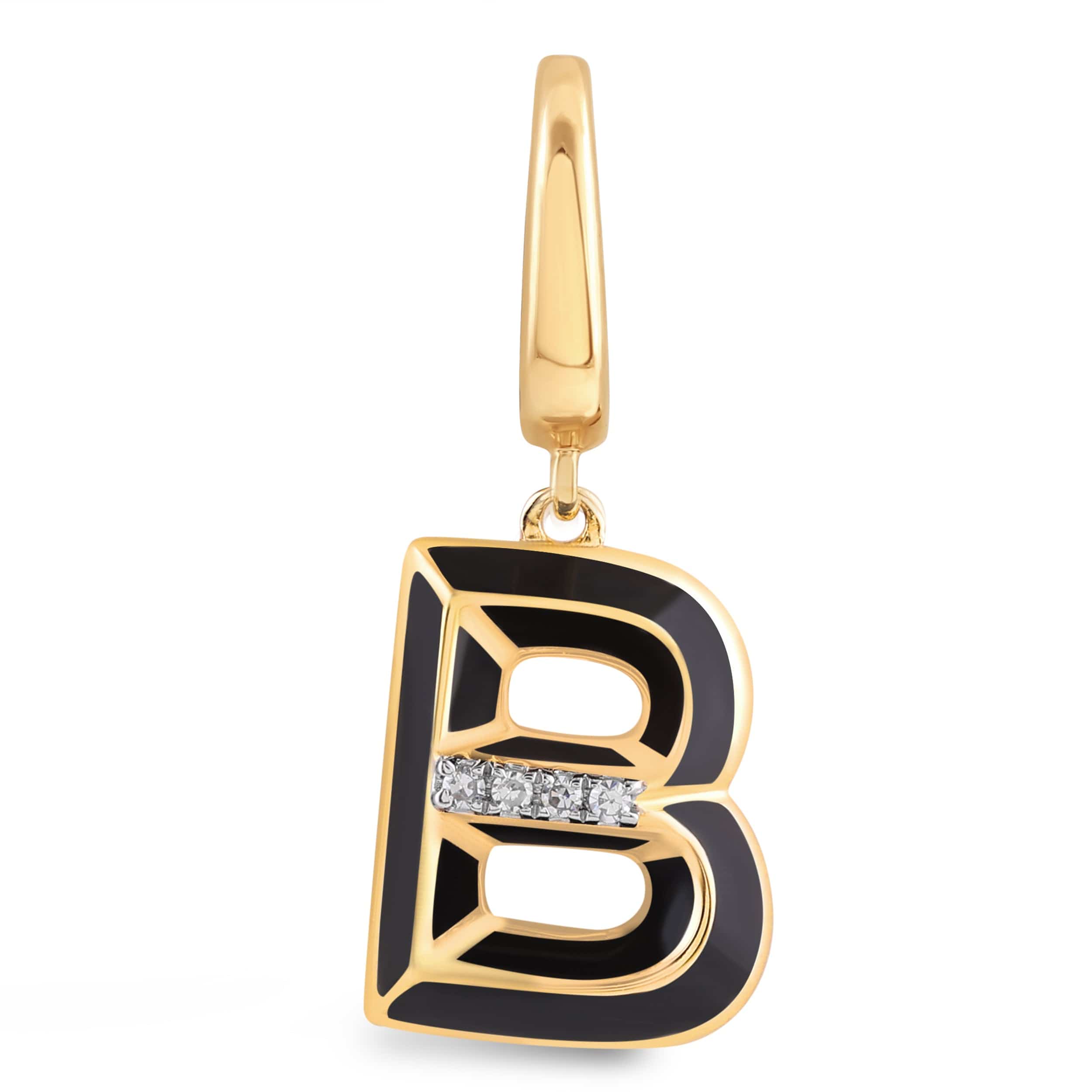 Luxury Promise Ceramic Alphabet charm RDCH0031PB-B RDCH0031PB-B