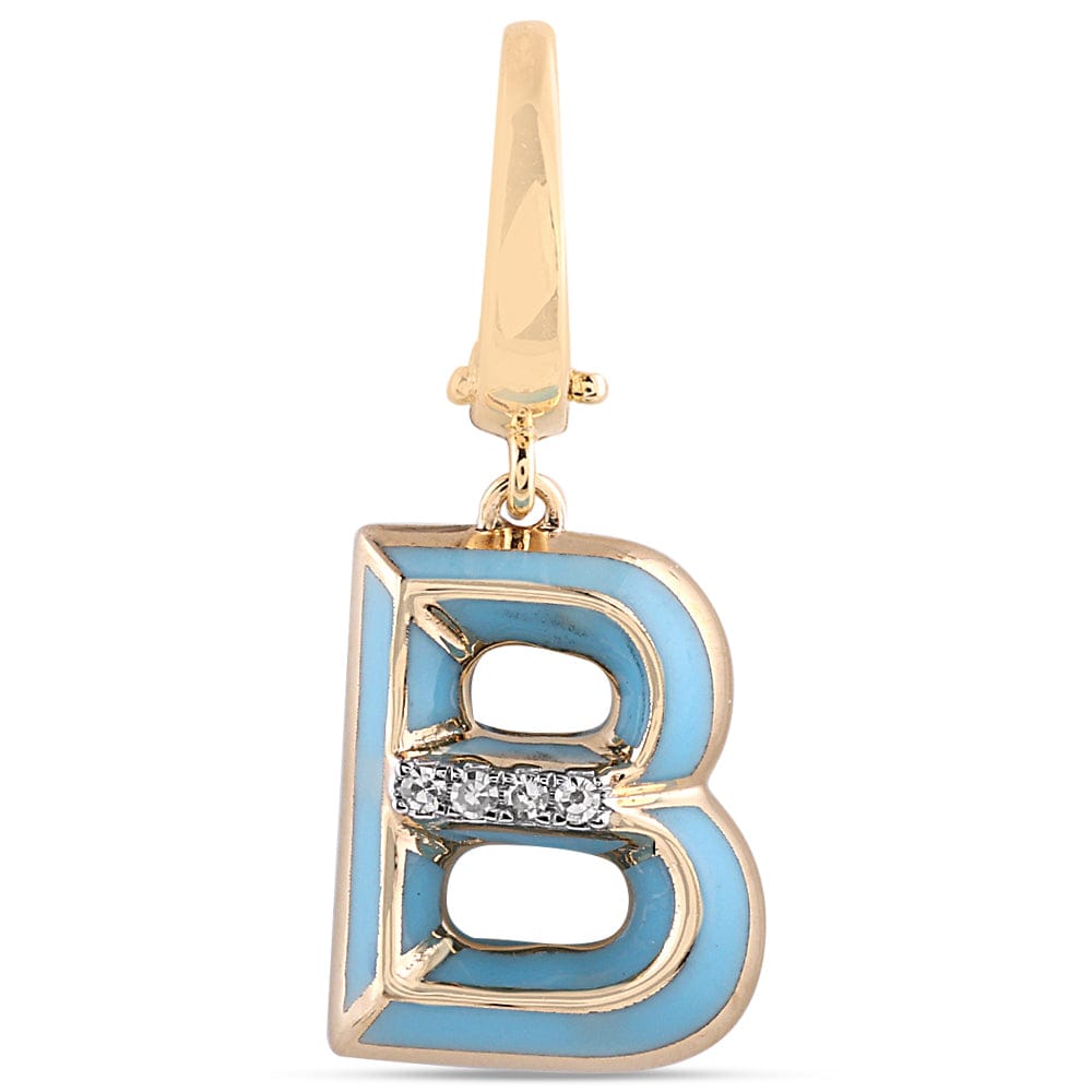 Luxury Promise Ceramic Alphabet charm RDCH0031RB-B RDCH0031RB-B