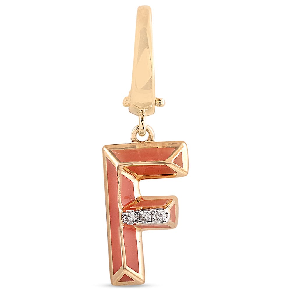 Luxury Promise Ceramic Alphabet charm RDCH0031SC-F RDCH0031SC-F