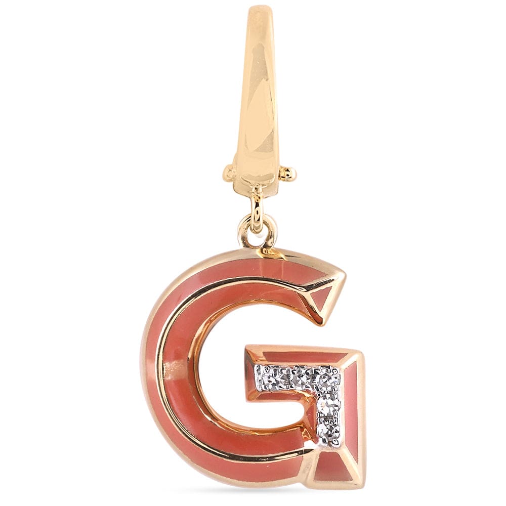 Luxury Promise Ceramic Alphabet charm RDCH0031SC-G RDCH0031SC-G