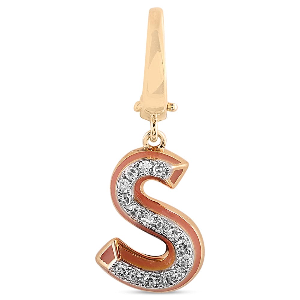 Luxury Promise Ceramic Alphabet charm RDCH0031SC-S RDCH0031SC-S