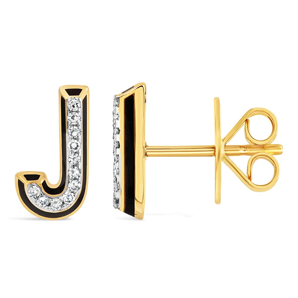 Luxury Promise Ceramic alphabet stud RDE00048PB-J RDE00048PB-J