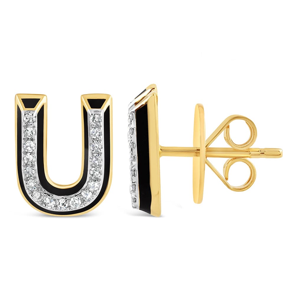 Luxury Promise Ceramic alphabet stud RDE00048PB-U RDE00048PB-U