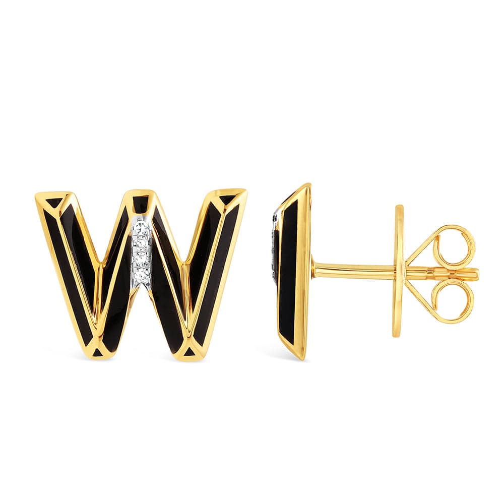 Luxury Promise Ceramic alphabet stud RDE00048PB-W RDE00048PB-W