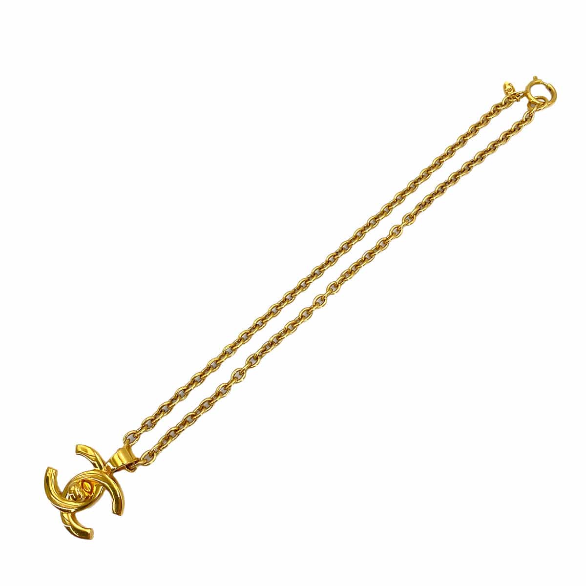 LUXURY PROMISE CHANEL VINTAGE NECKLACE COCOMARK TURN LOCK ACCESSORY 96A 90250306