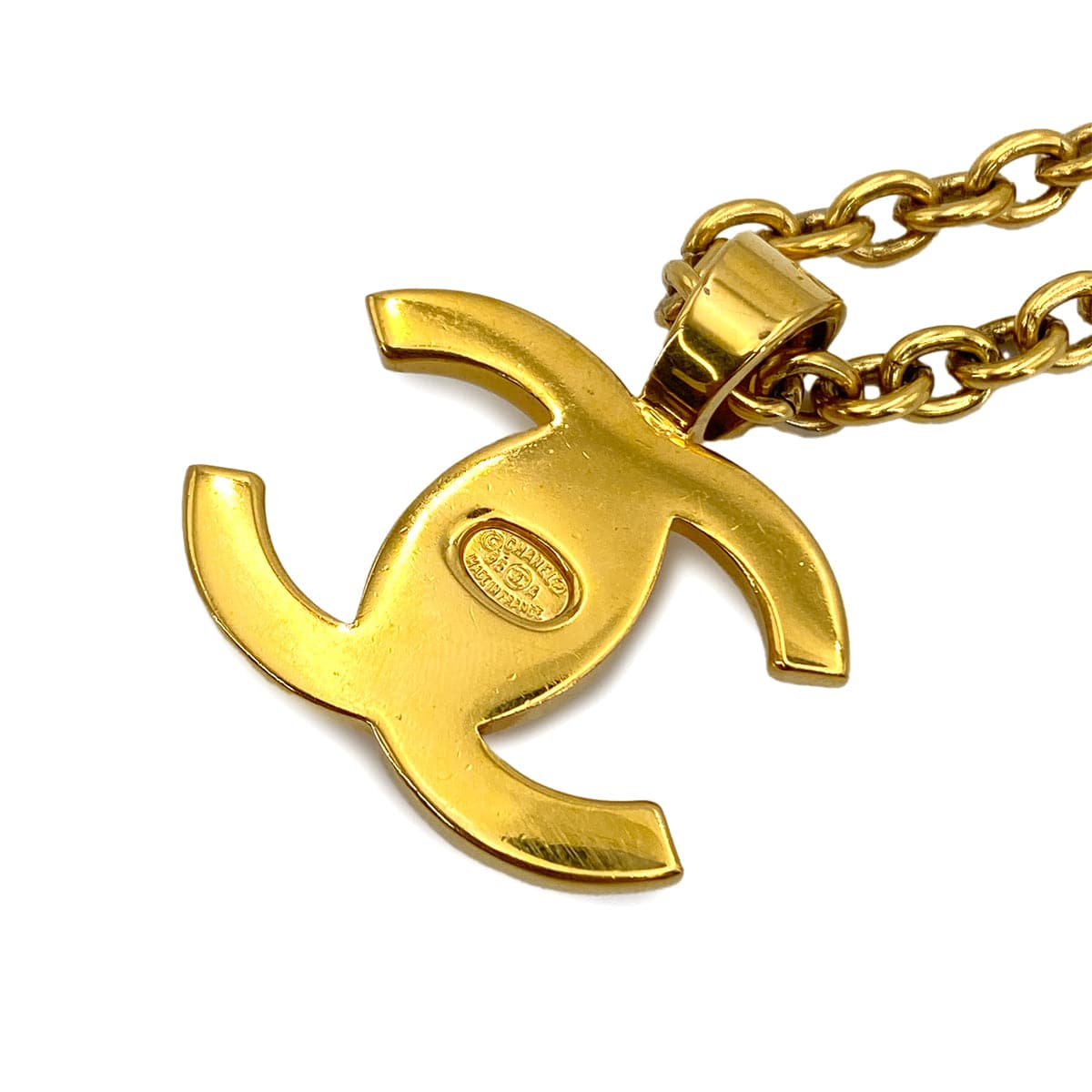 LUXURY PROMISE CHANEL VINTAGE NECKLACE COCOMARK TURN LOCK ACCESSORY 96A 90250306