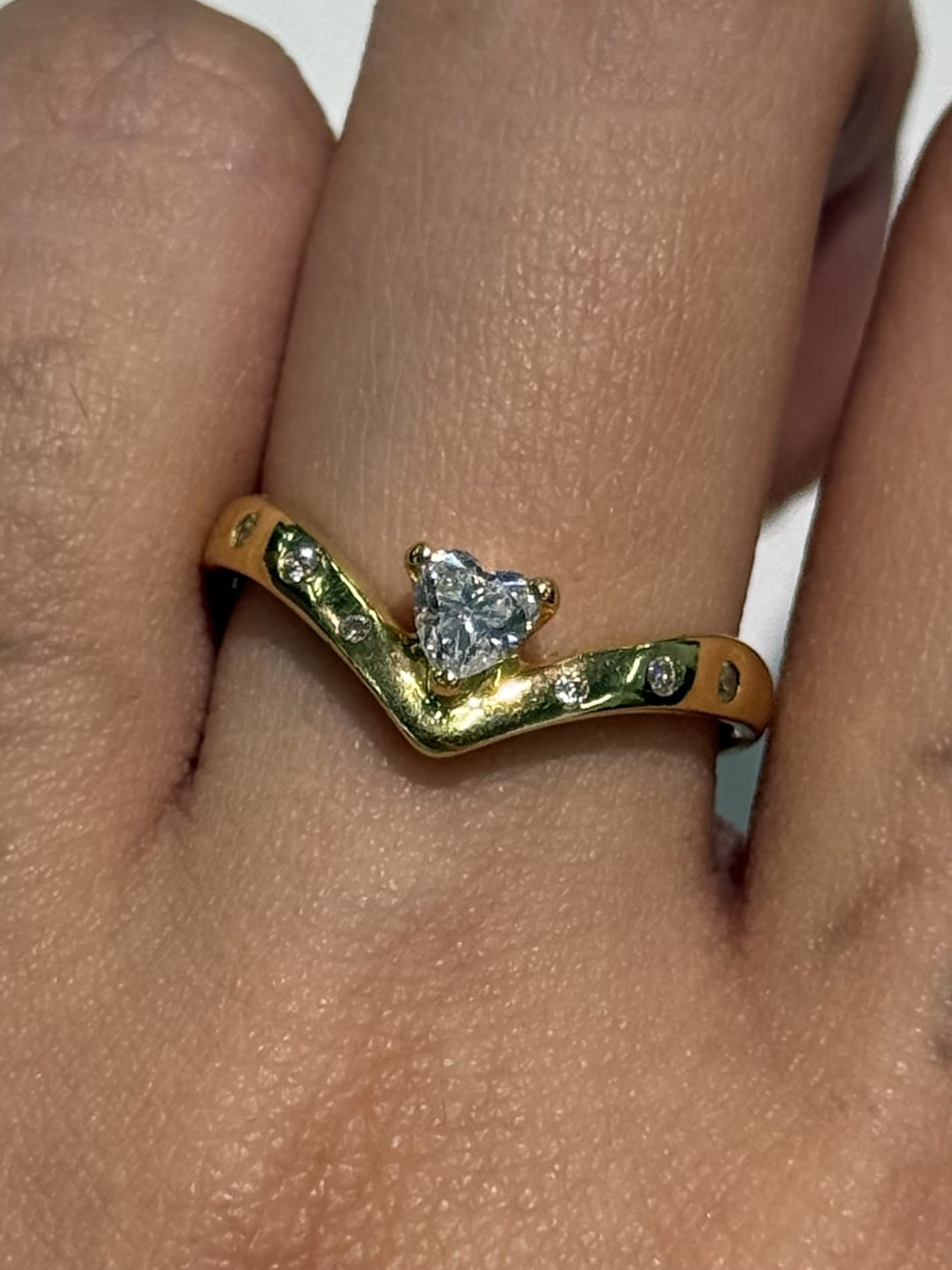 Luxury Promise Chevron Diamond Band in 18K / 3.90g, D0.310ct + 0.12ct / Size 6.75 US 023033 JJC0033