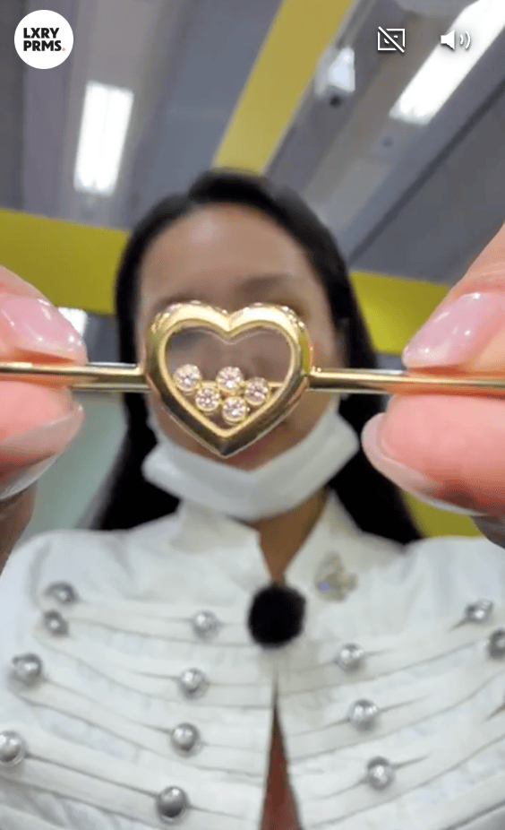 Luxury Promise Chopard Happy D Diamond Brooch in 18K 5051 JJC0866