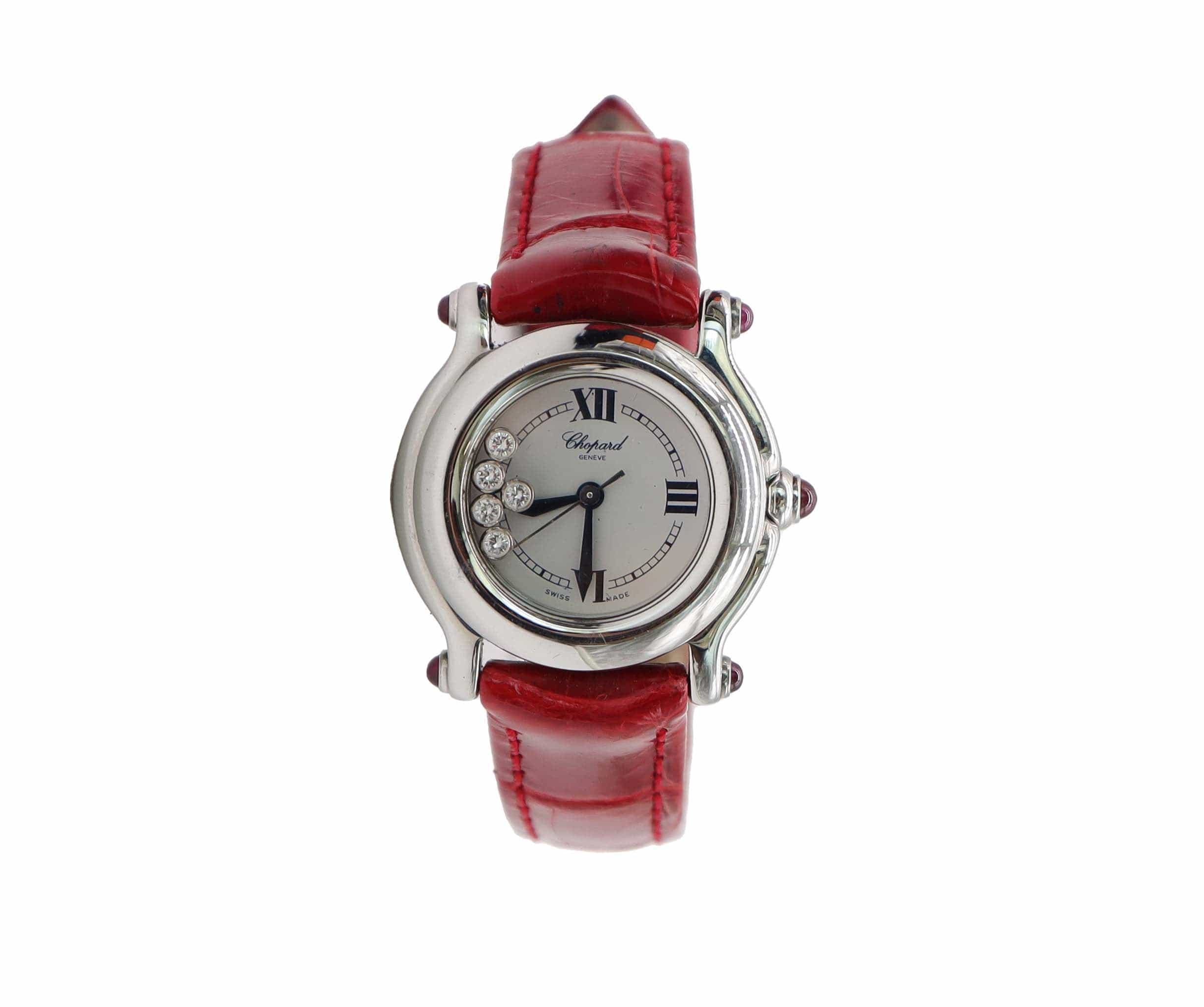 Luxury Promise Chopard Happy Sports Combi 27 8246 21 Women's Watch 5P Diamond White Gold Quartz Happy Sports Chopard DXBS6587