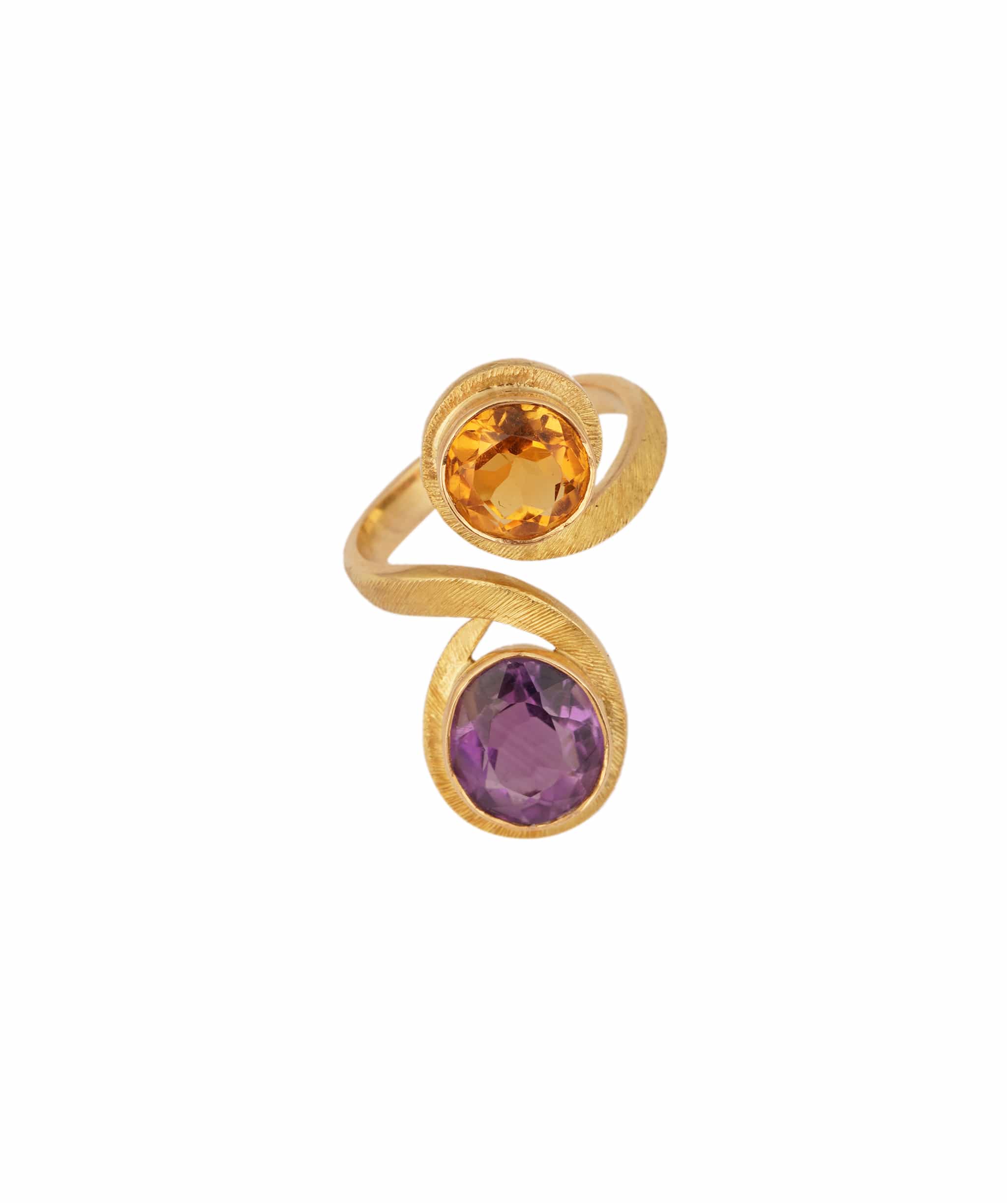 Luxury Promise Cirtine and Amethyst Ring WAHA123